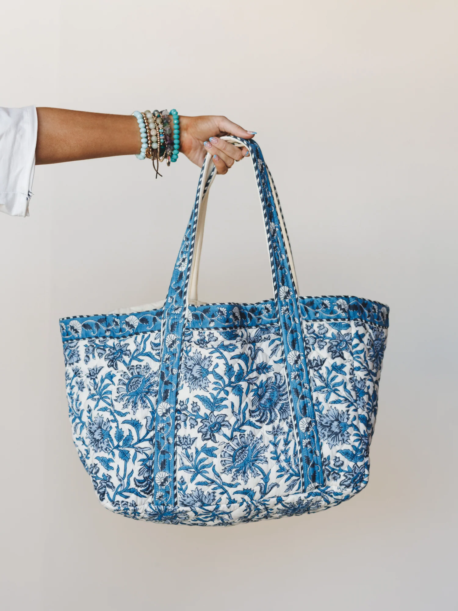 Jolie Everything Fits Tote - Ivory Blue - Image 2