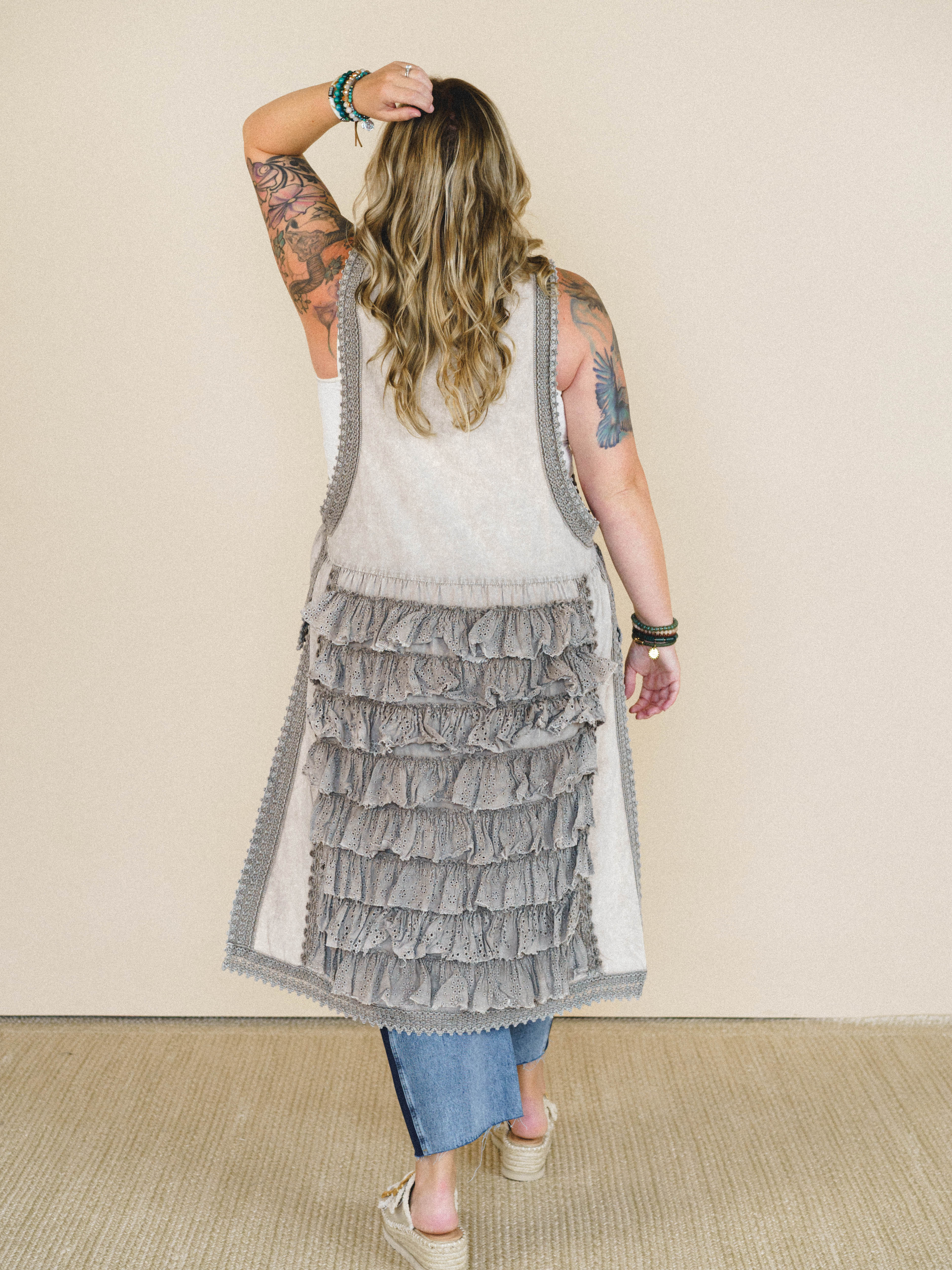 Jolie Prairie Top - Taupe - Image 4