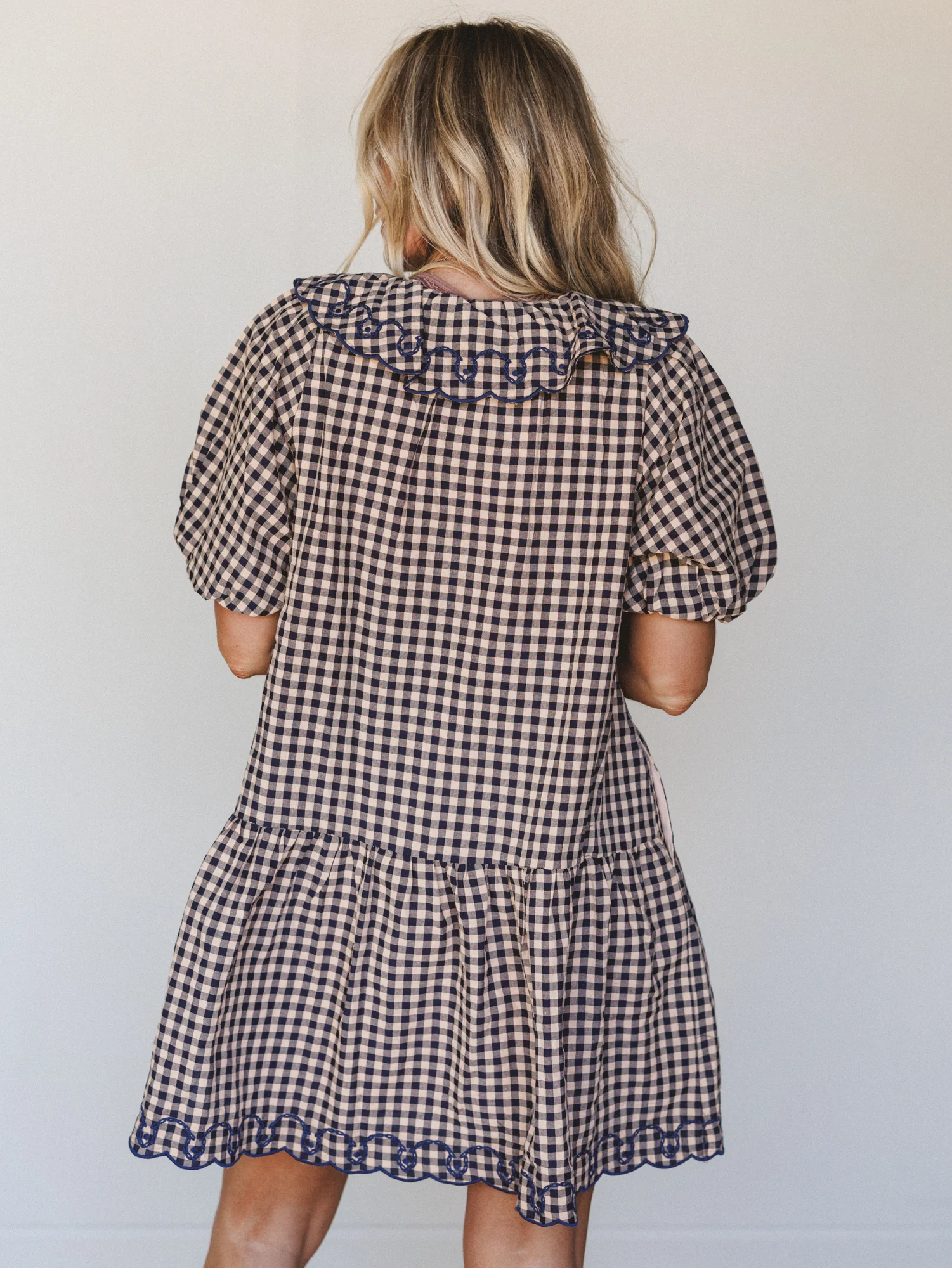 Joyfully Ever After Dress - Peach Navy - Image 5