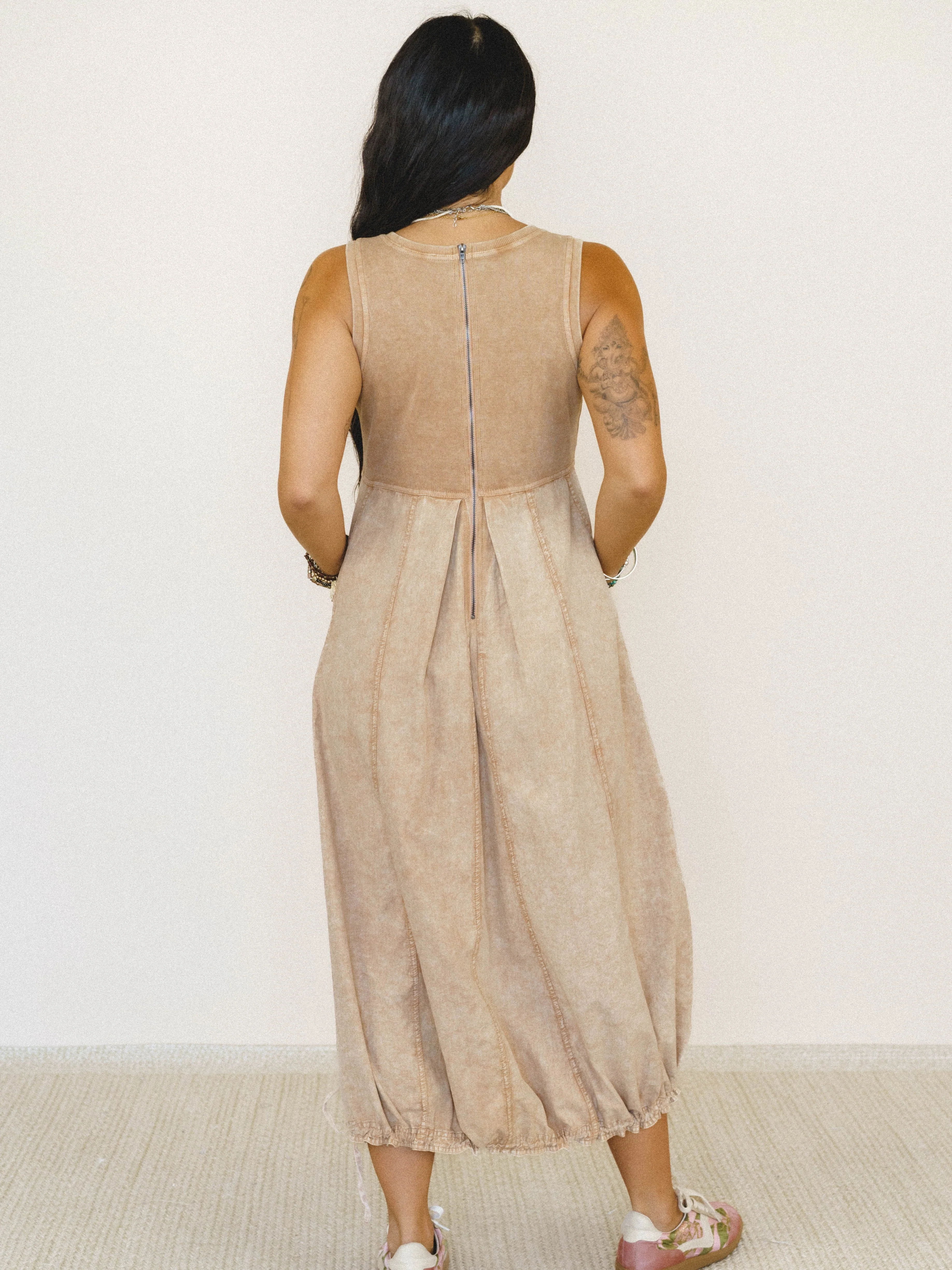 Jungle Beat Cargo Maxi Dress - Toast - Image 2