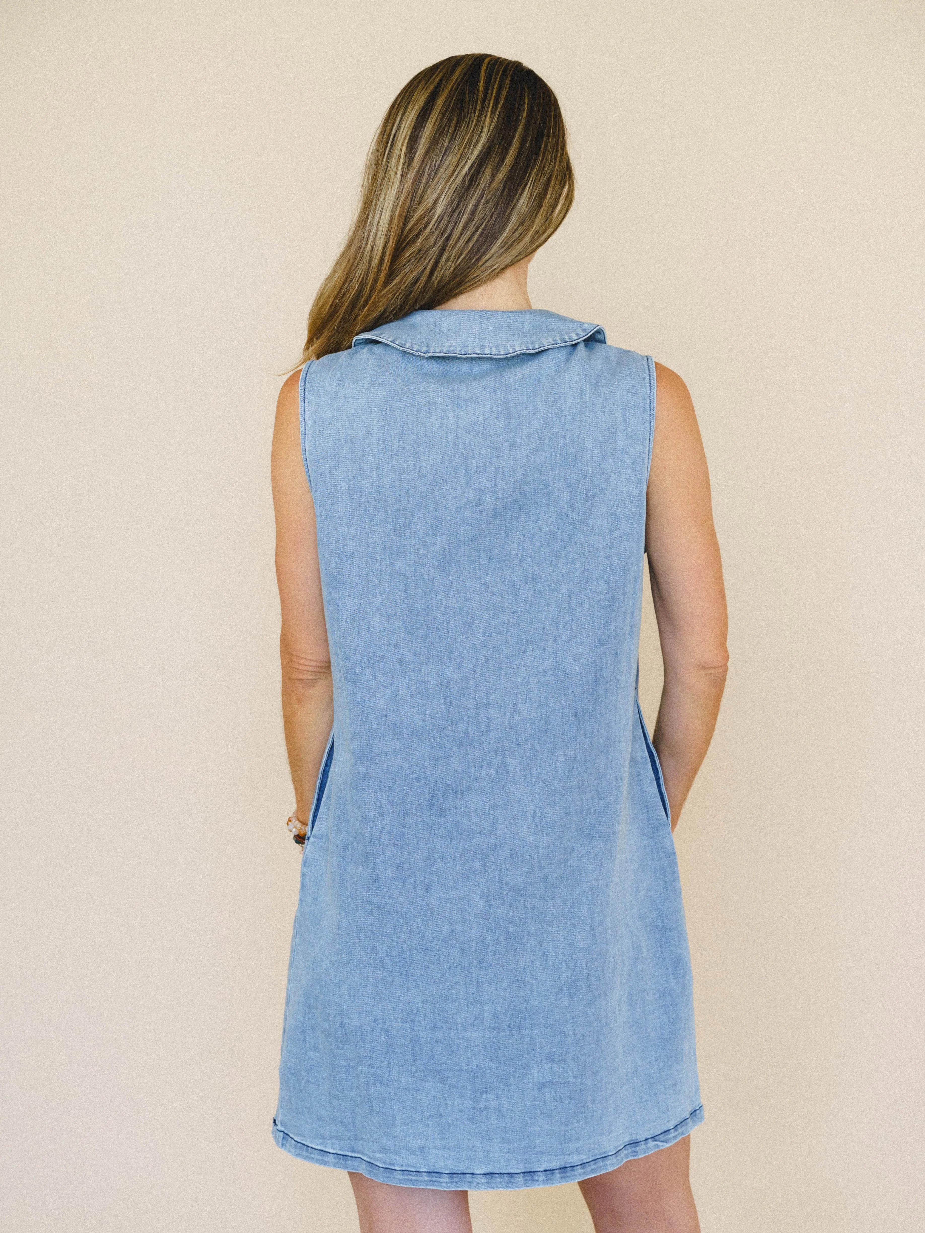 Just the Thing Dress - Denim - Image 2