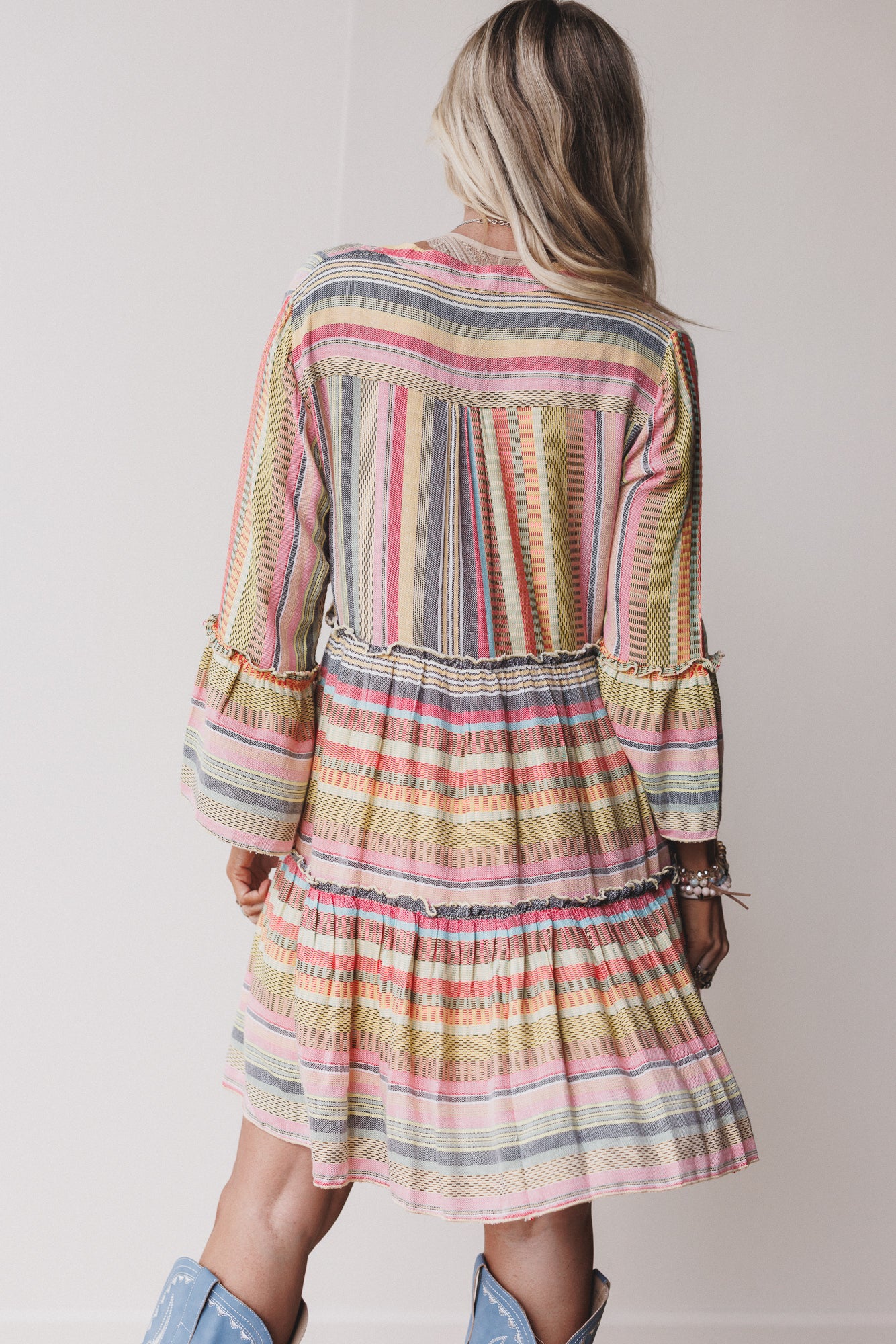 Keepsake Striped Dress - Yellow Multi - Image 6