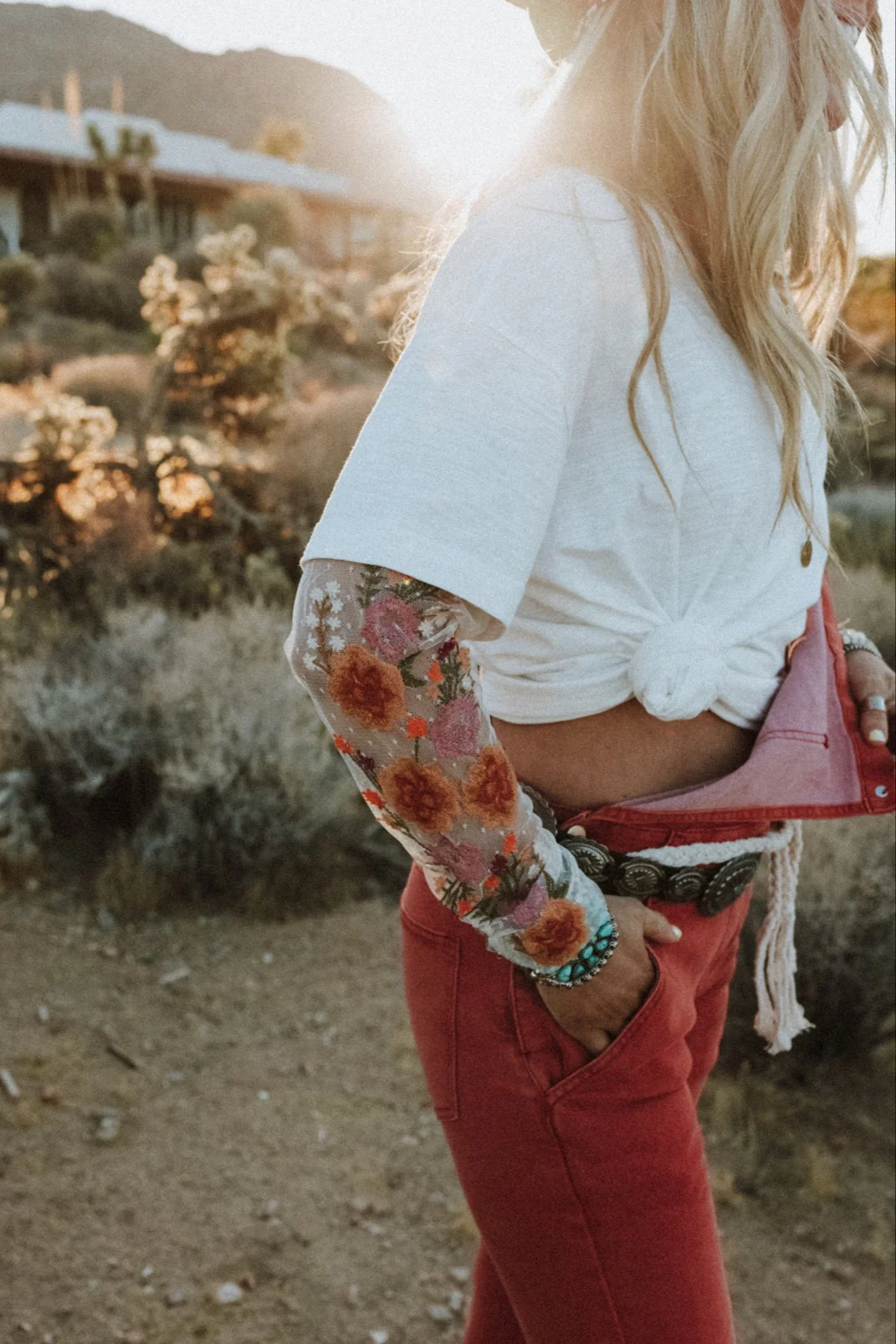 Kindred Floral Embroidered Top - Off White - Image 4