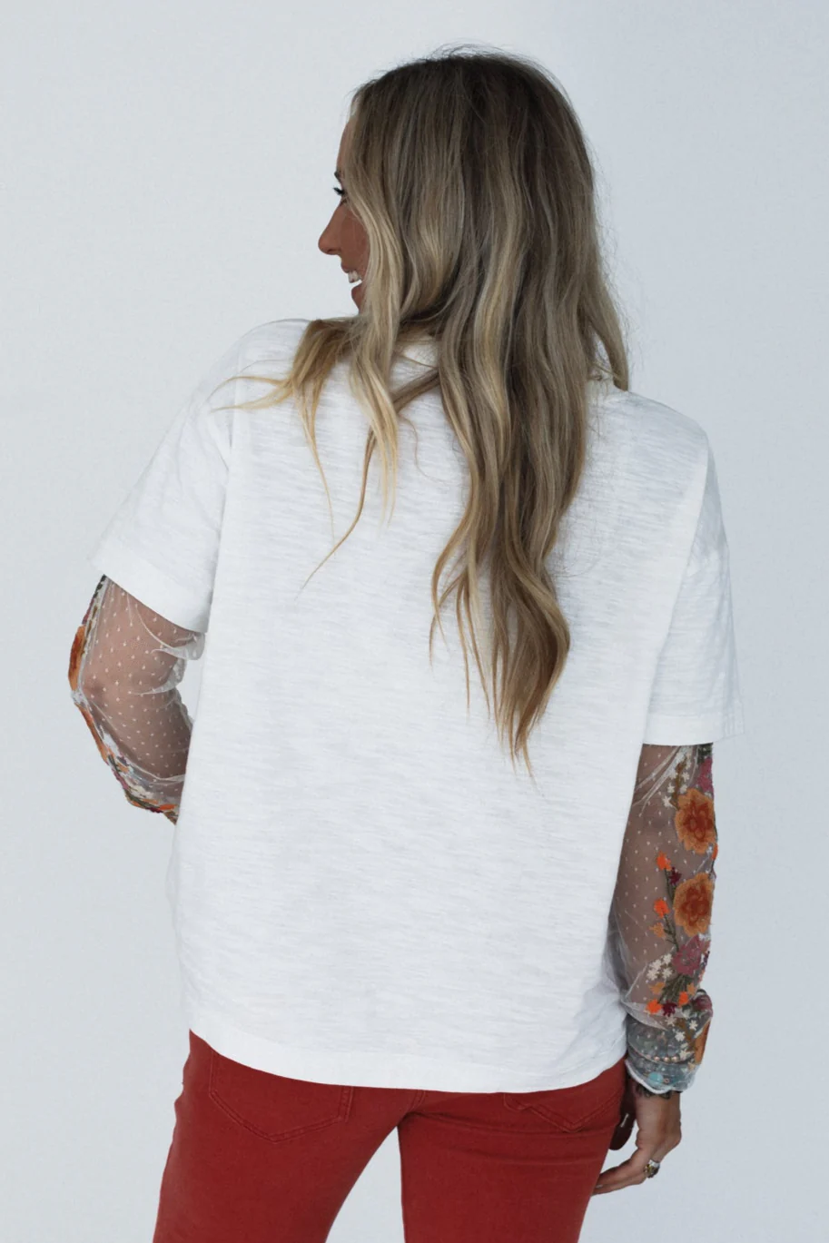 Kindred Floral Embroidered Top - Off White - Image 5