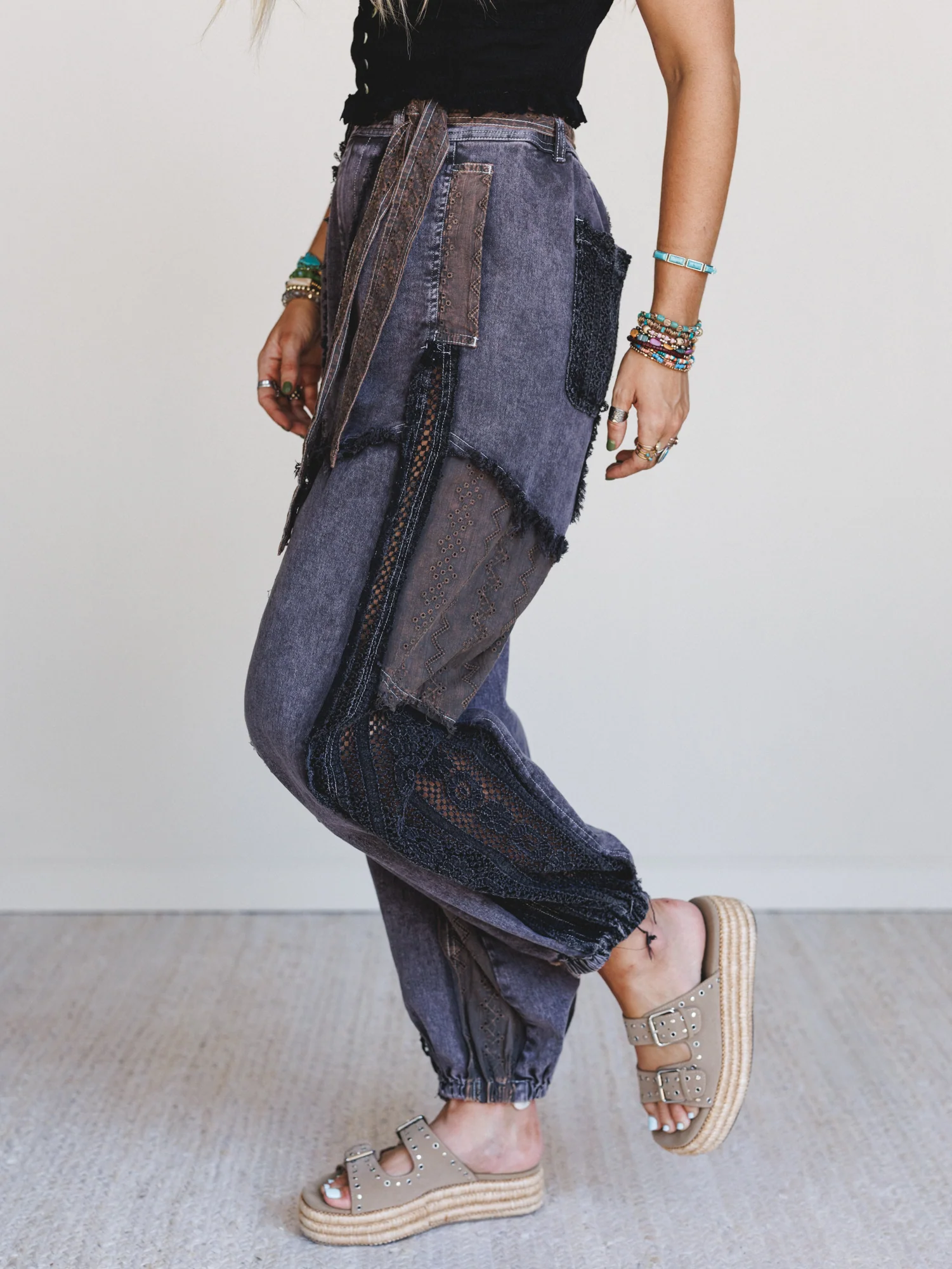 Lace Daze Pants - Black - Pre Order