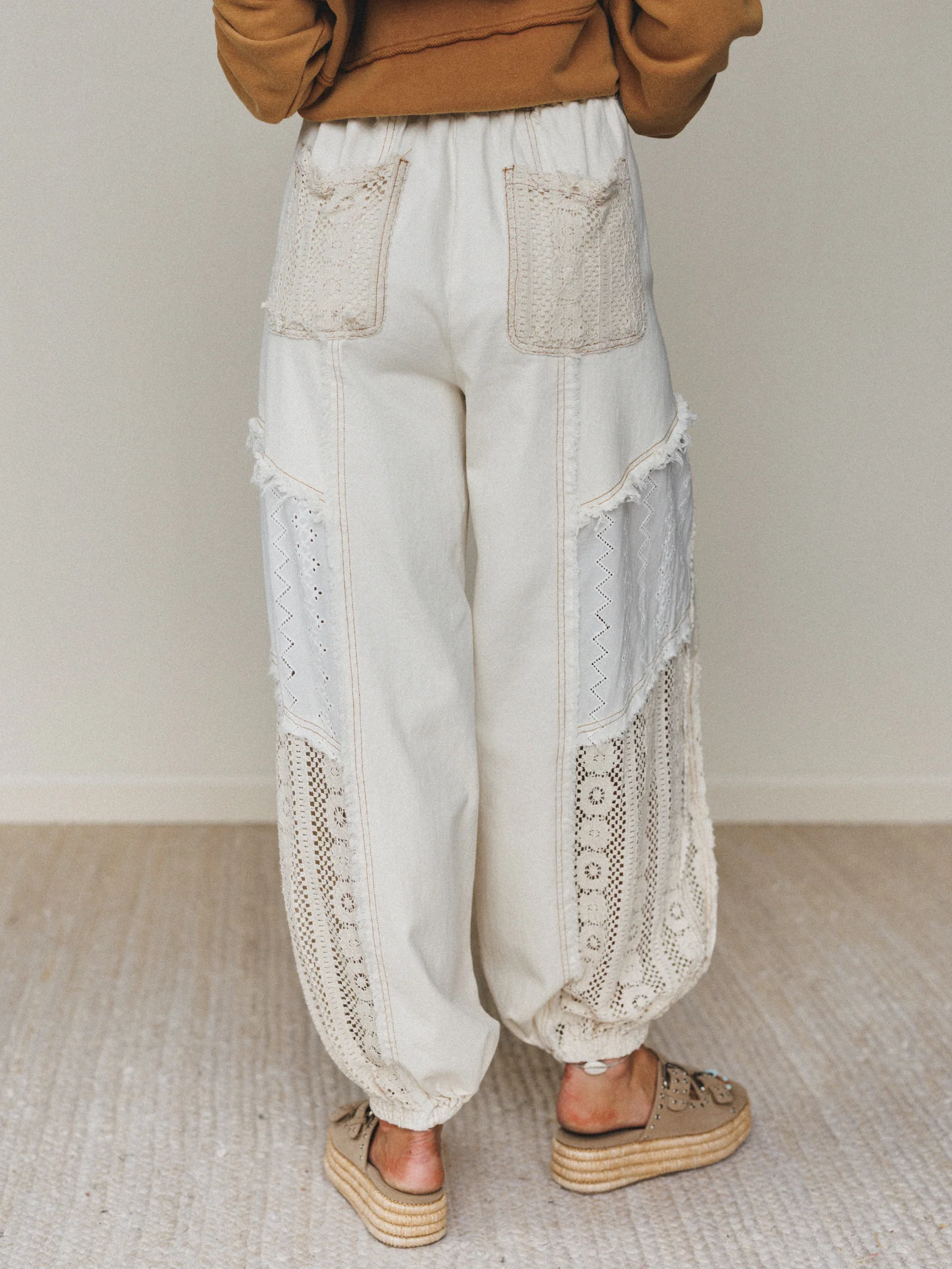 Lace Daze Pants - Cream - Image 6