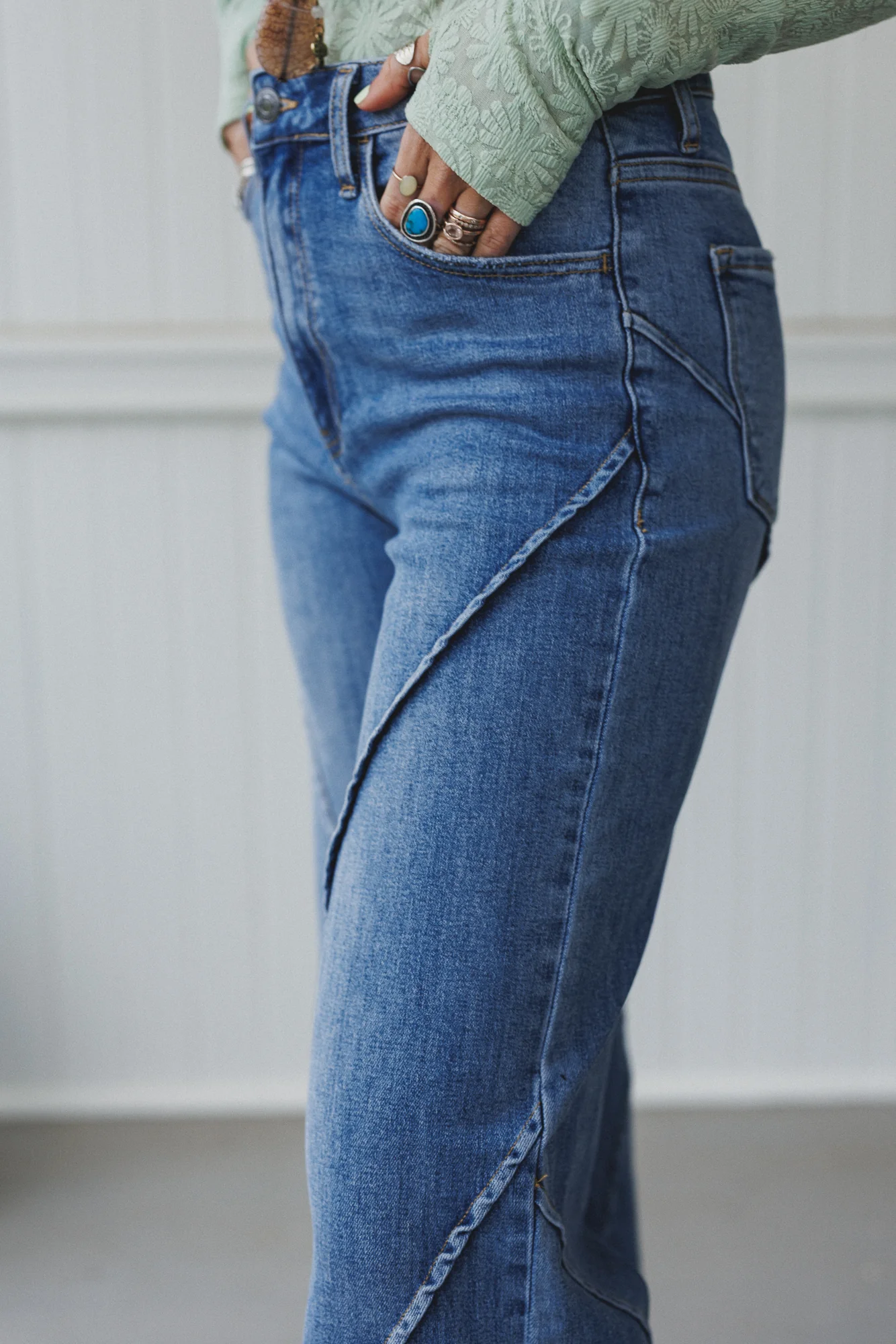 Laguna Wide Leg Jeans - Denim - Image 2