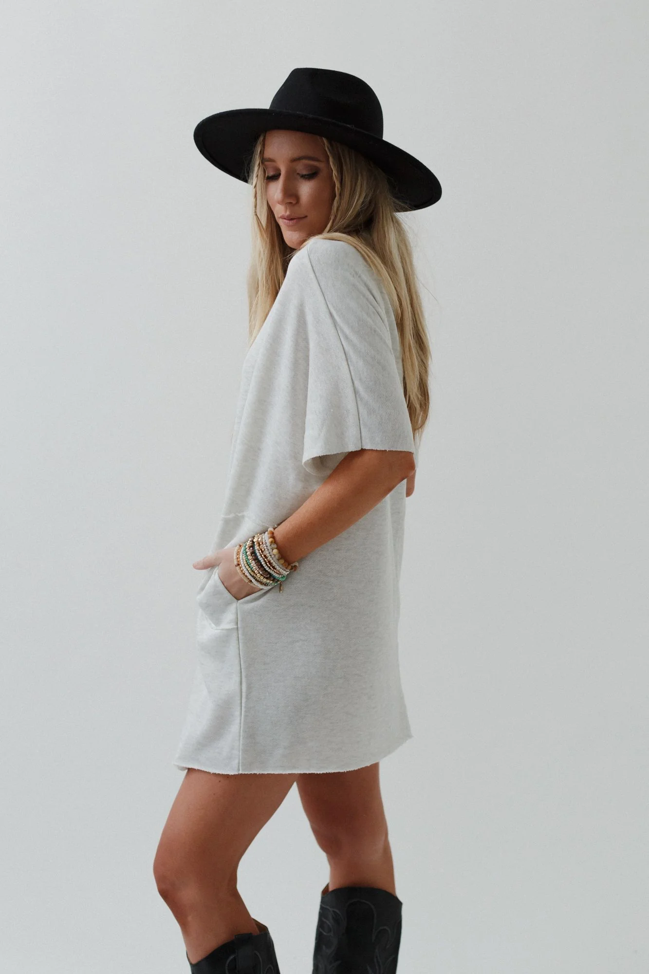 The Nest Laid Back Luxe Dress - Light Heather Gray - Image 10