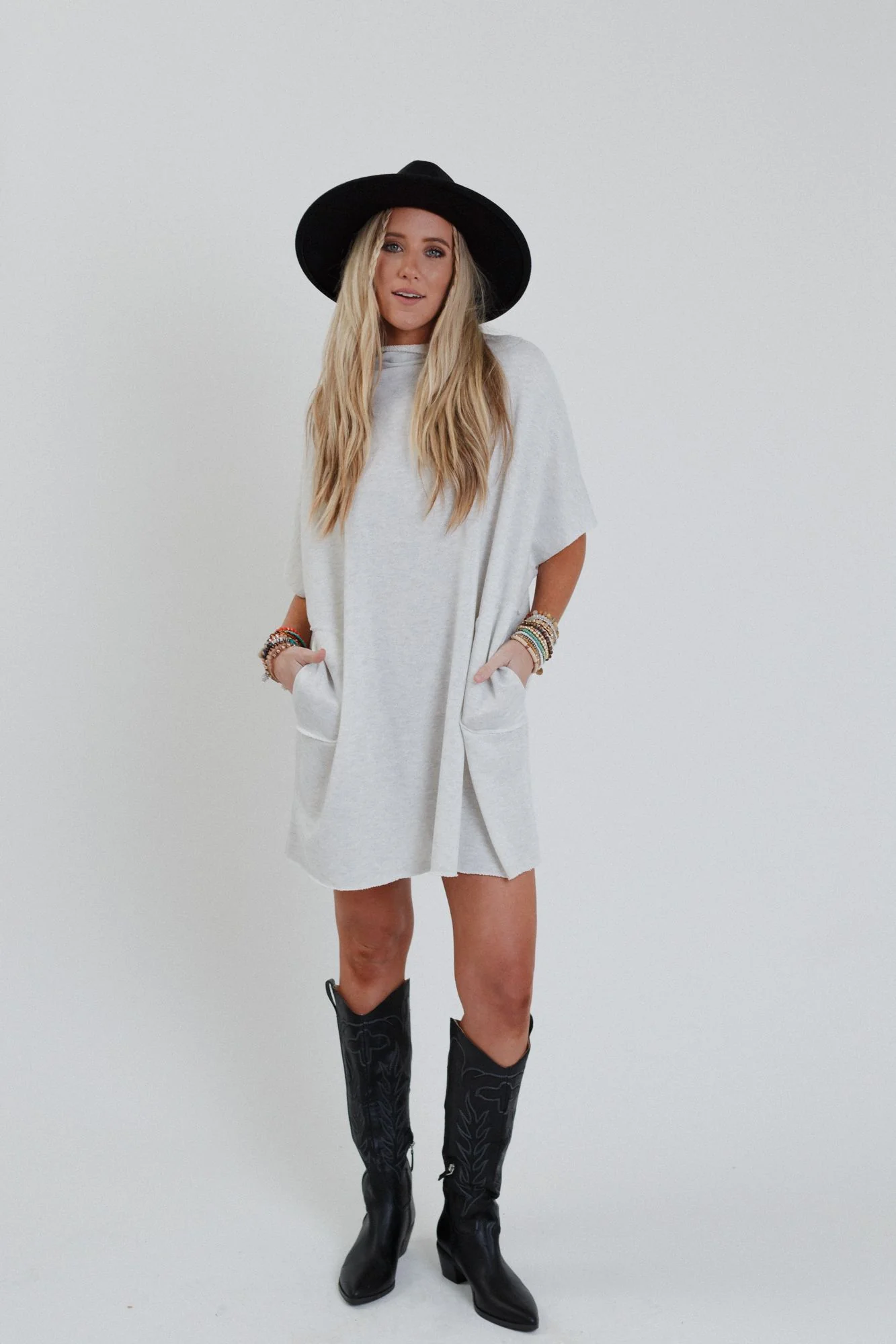 The Nest Laid Back Luxe Dress - Light Heather Gray - Image 6