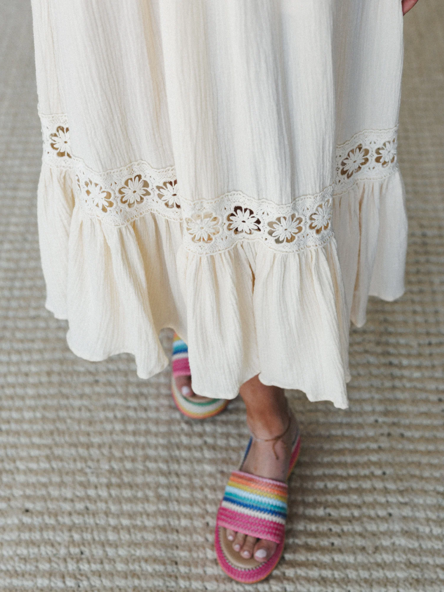 Lavender Loom Dress - Cream - Image 5