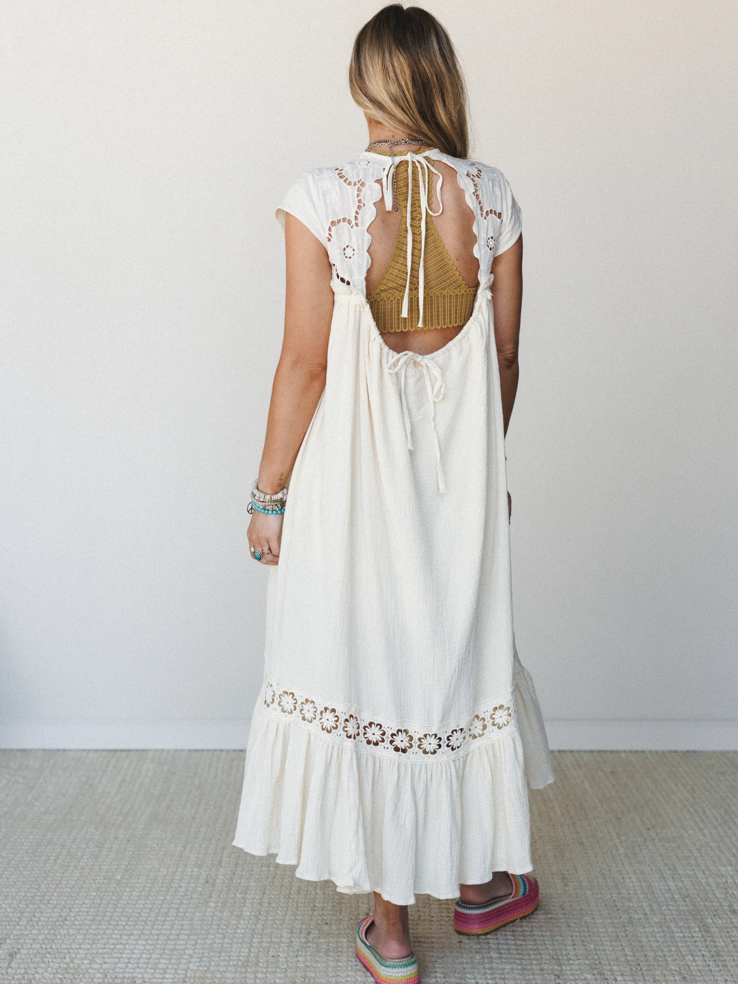 Lavender Loom Dress - Cream - Image 7