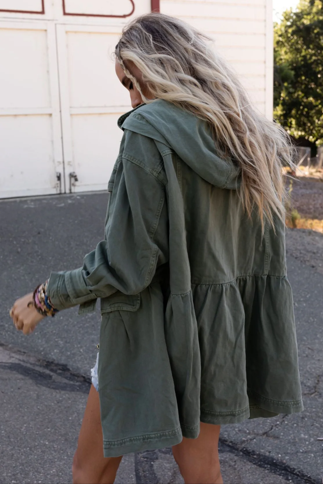 Layers On Layers Perfect Boho Parka - Olive - Image 4