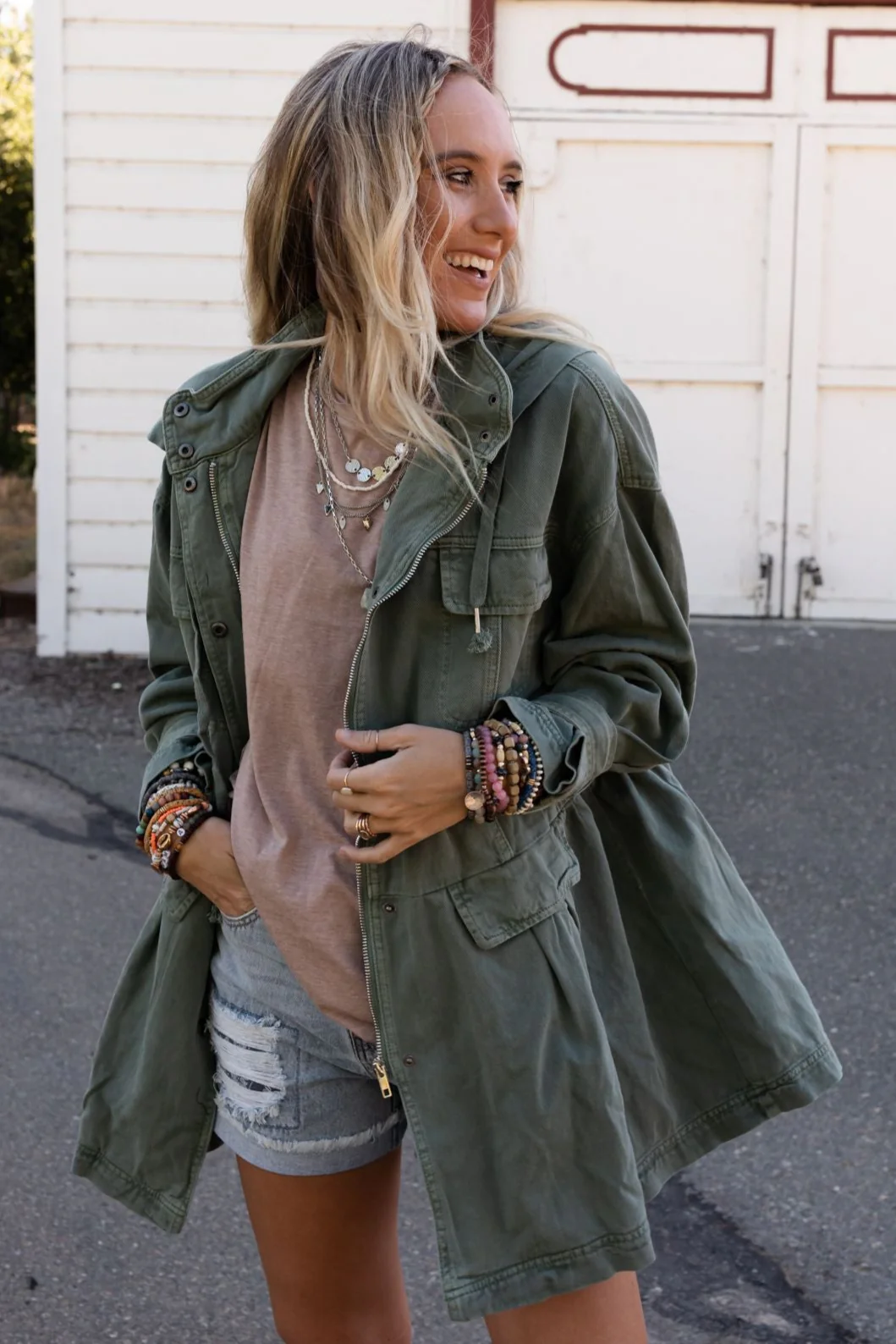 Layers On Layers Perfect Boho Parka - Olive - Pre Order
