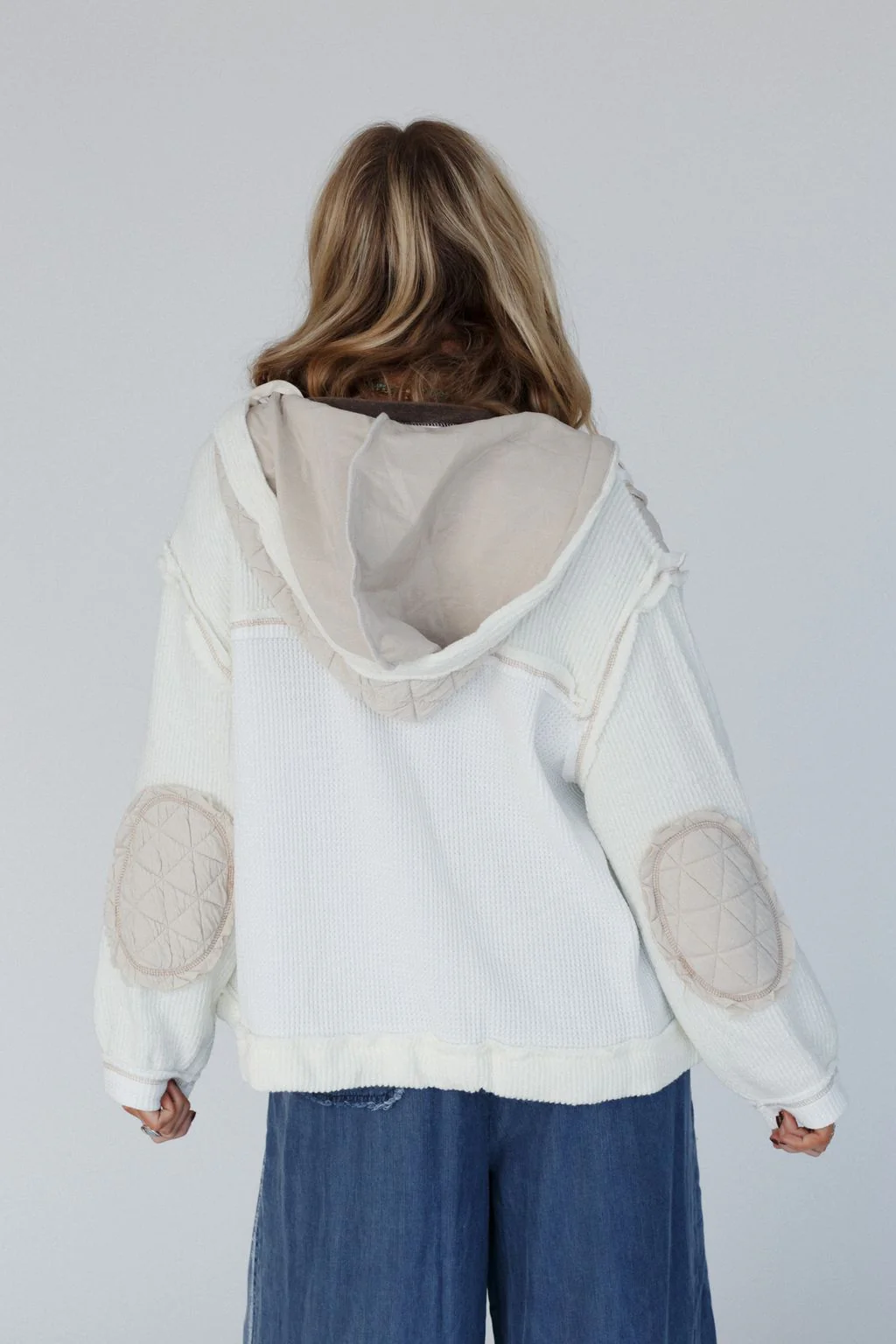 Leighton Button Up Jacket - Cream - Image 3