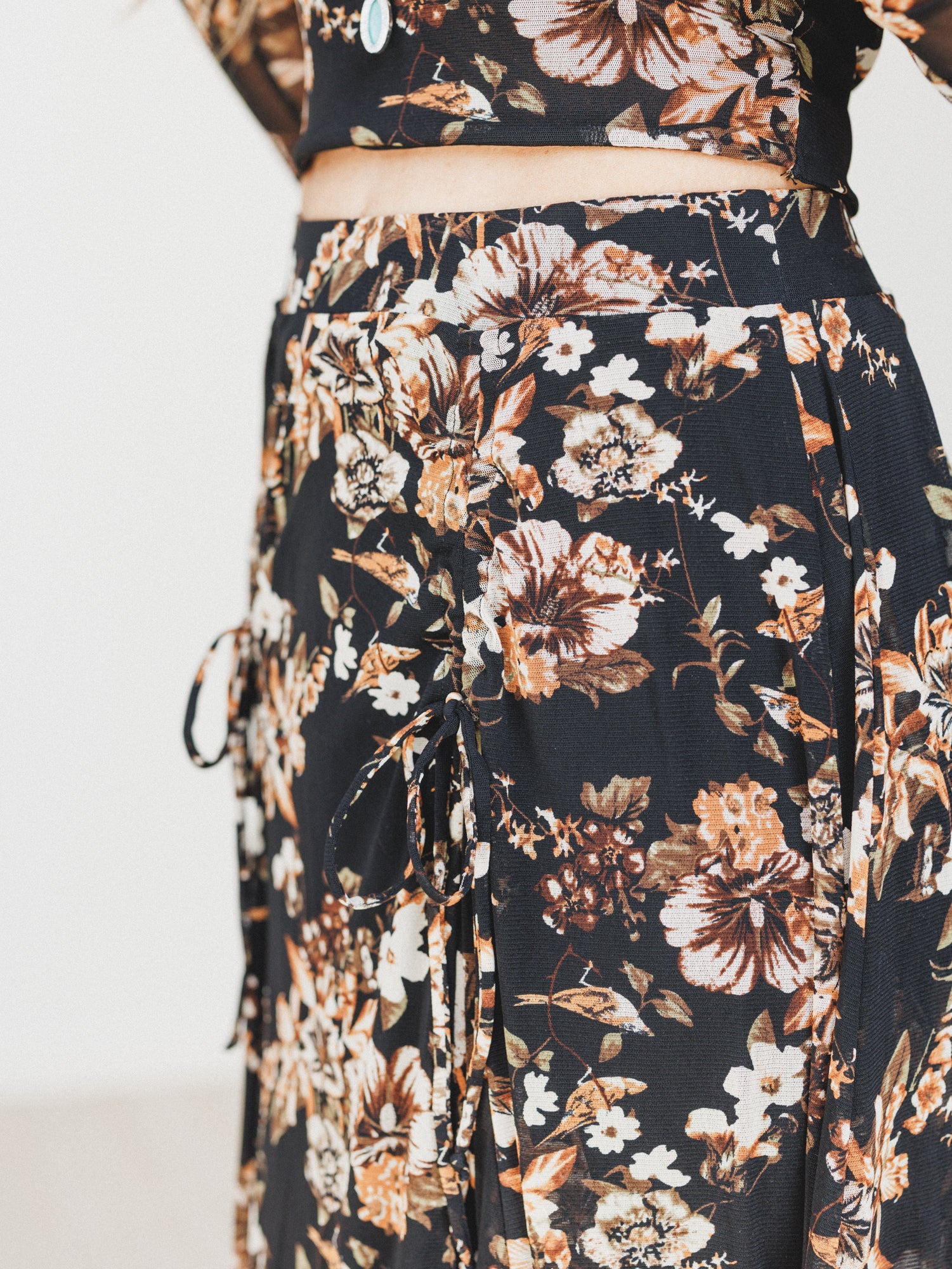 Let It Layer Floral Skirt - Black - Image 3