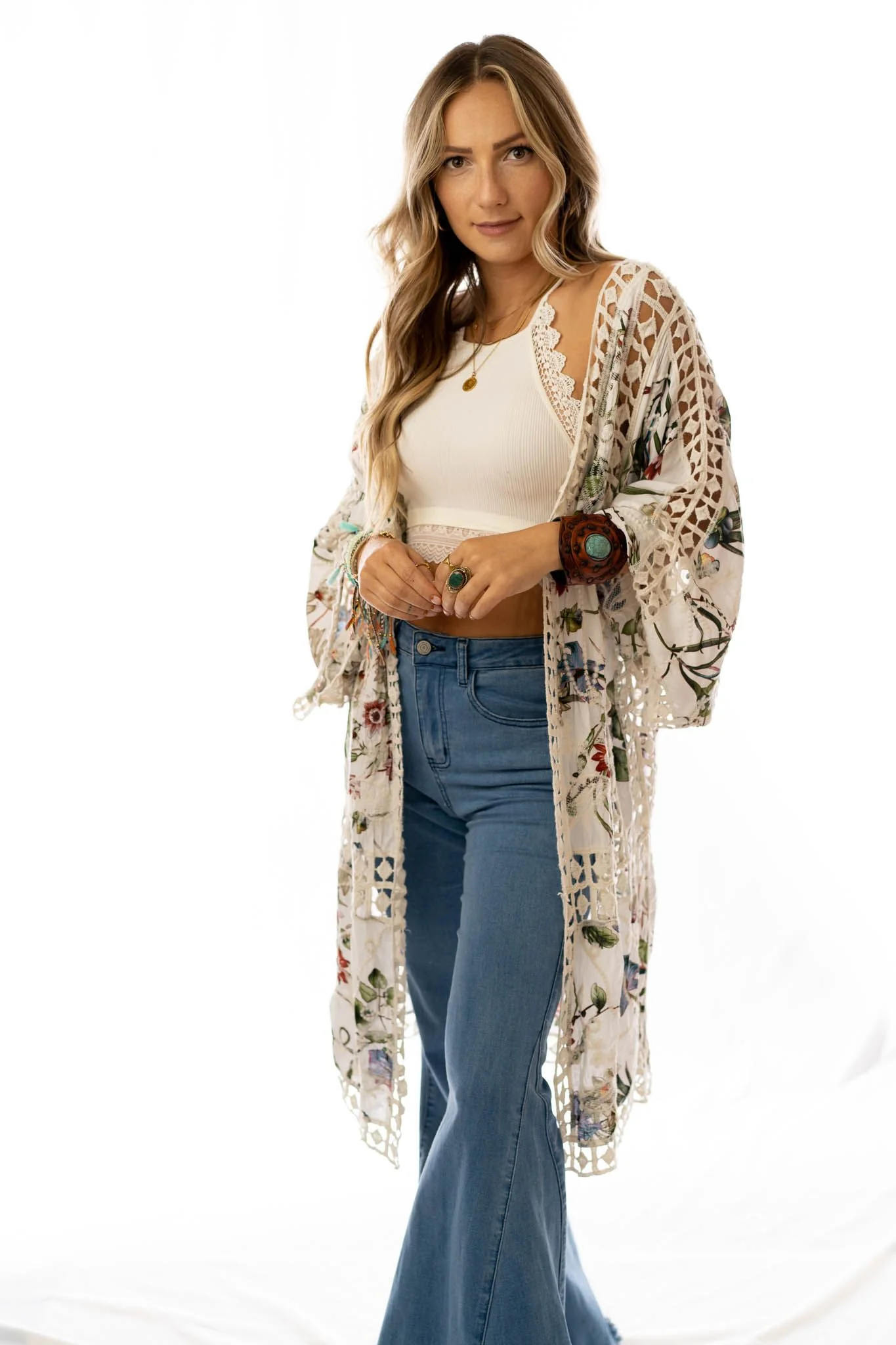 Let's Get Tropical Kimono - Ivory - Image 2