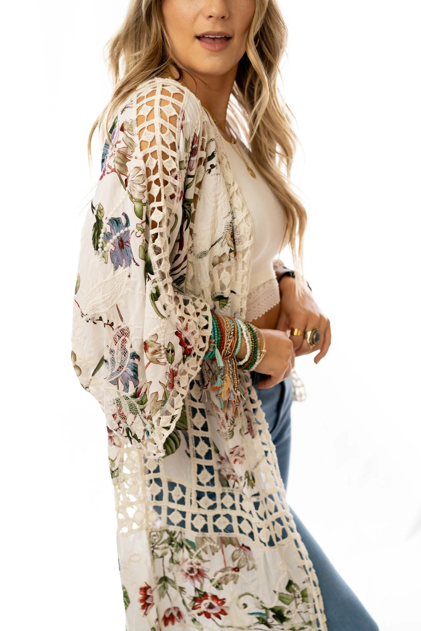 Let's Get Tropical Kimono - Ivory - Image 6