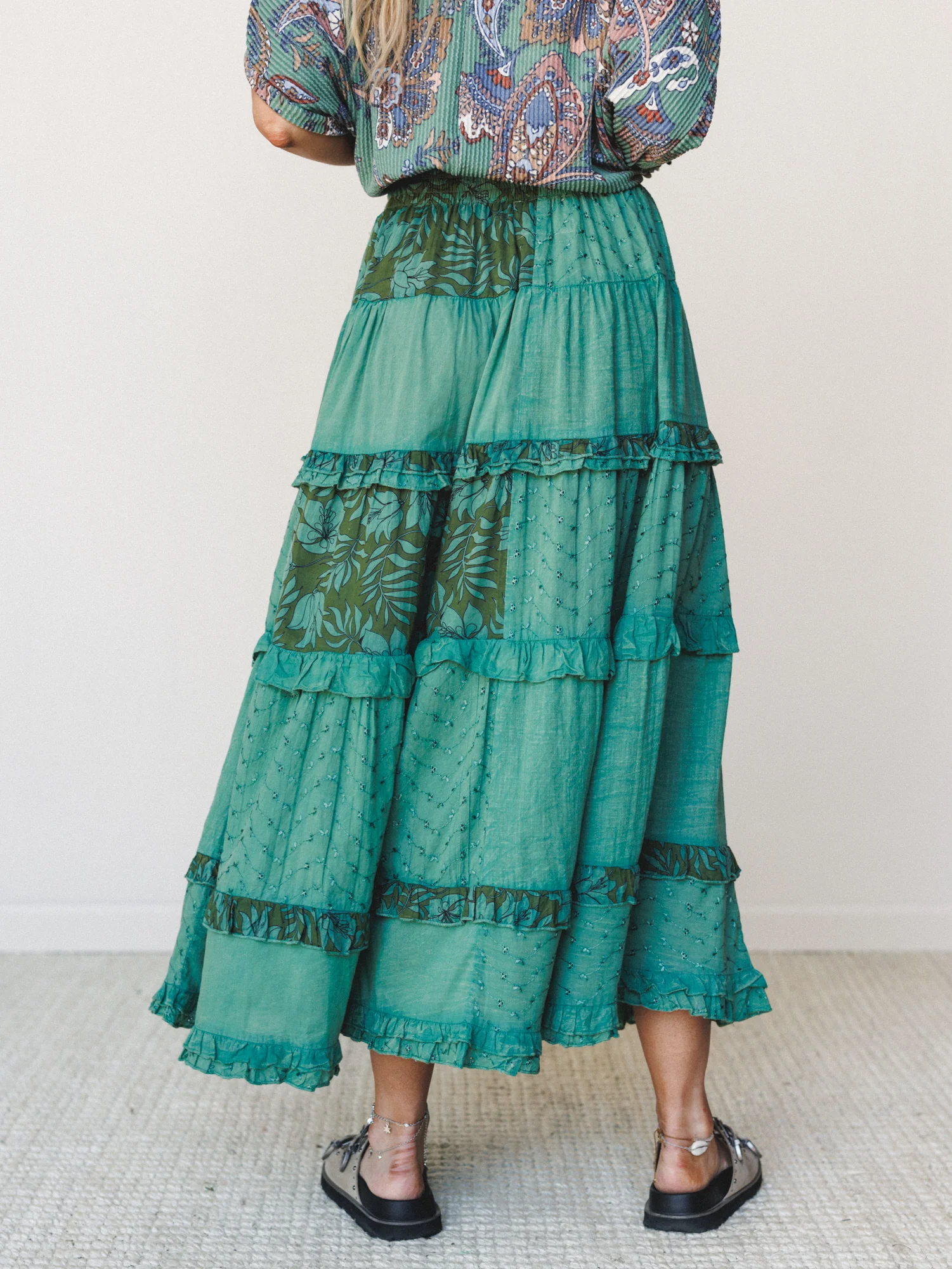 Life on the Island Skirt - Olive Multi - Image 5
