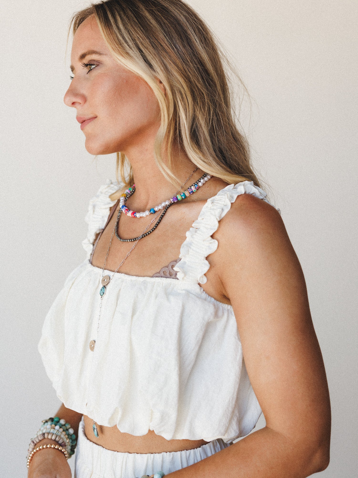 Light of Sunrise Top - Cream - Image 2