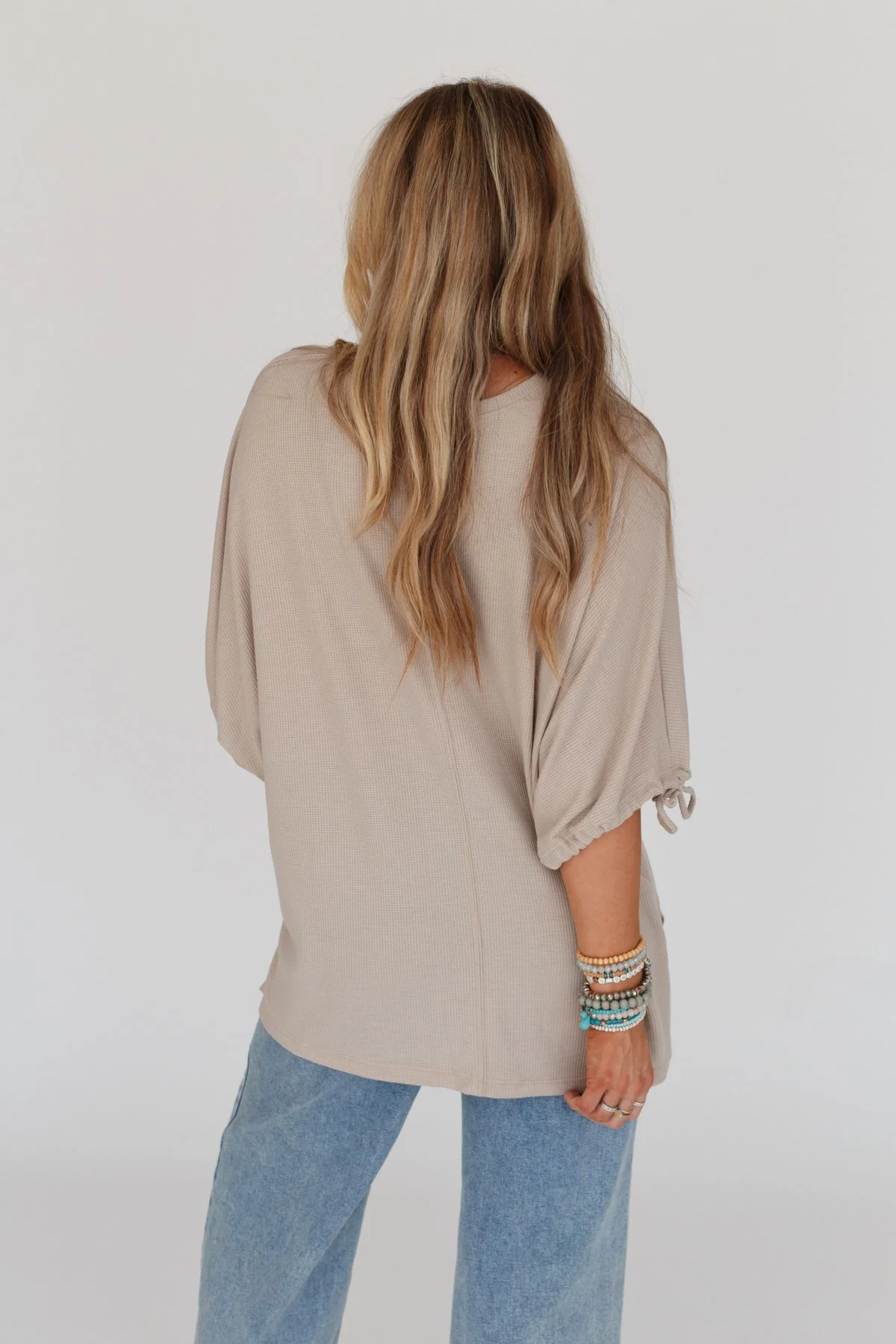 The Nest Little Lark Puff Sleeve Tee - Taupe - Image 6