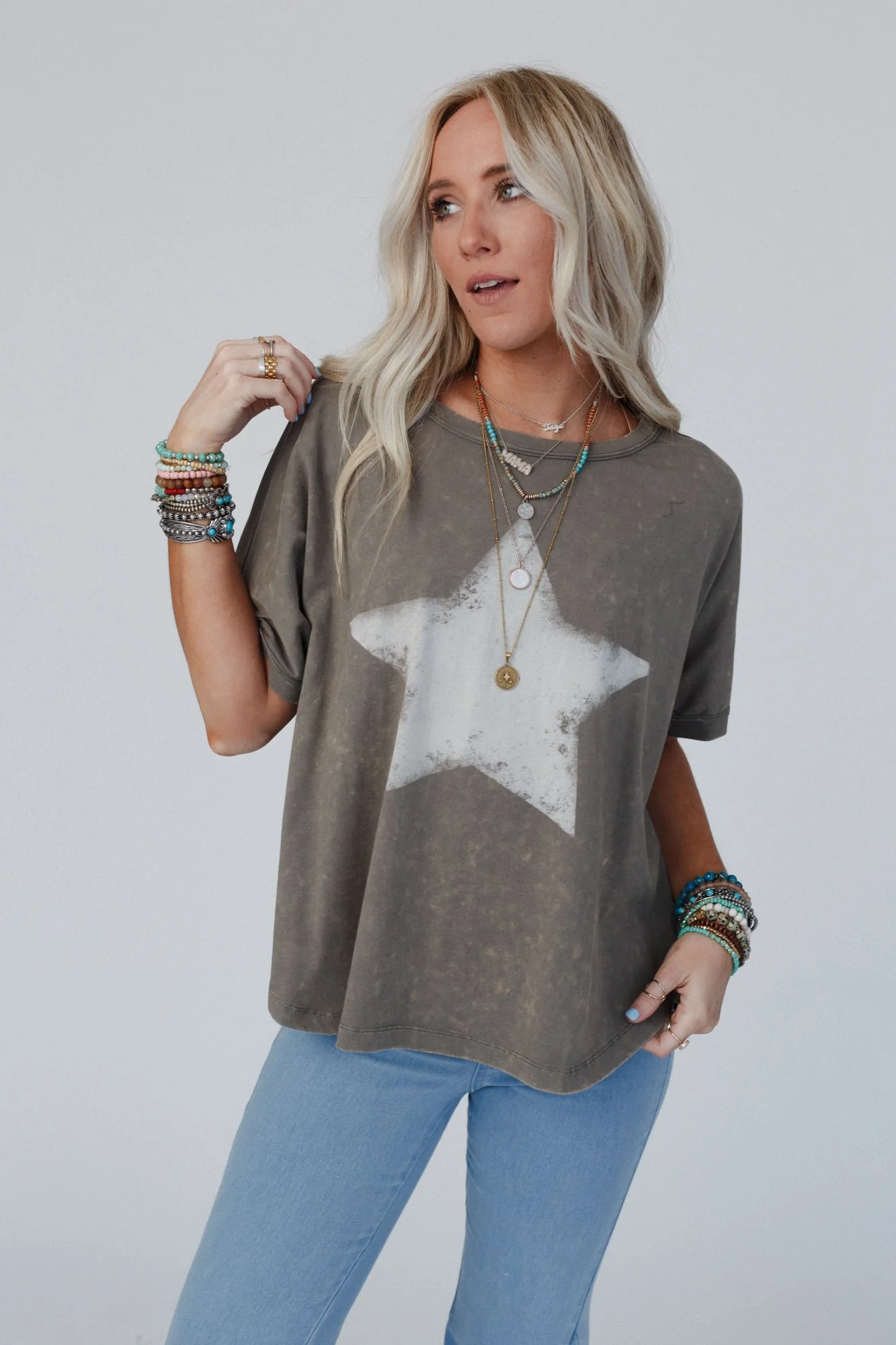 Lone Star Statement Top - Olive - Image 5