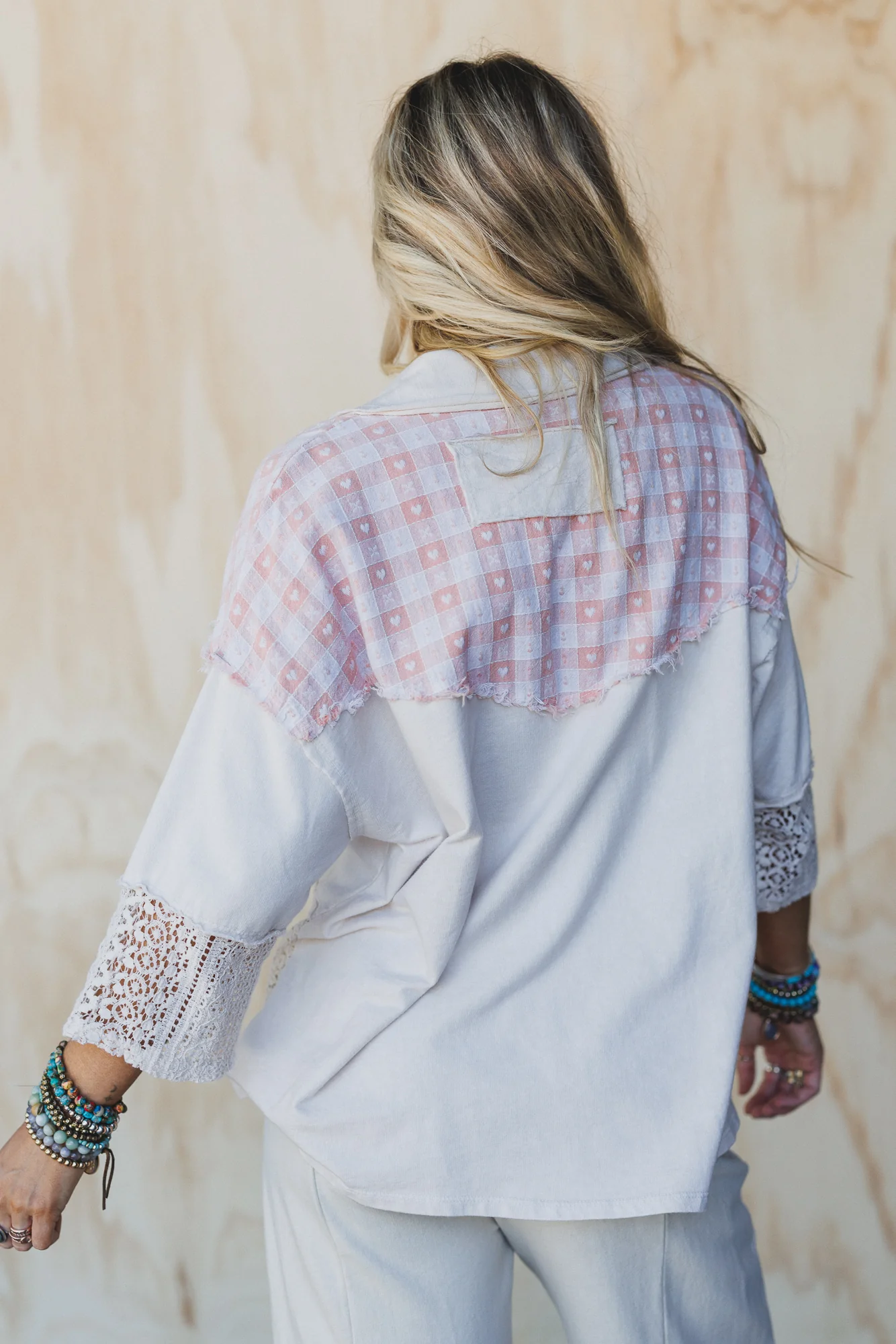 Lost In Love Button Down Top - Natural - Image 4