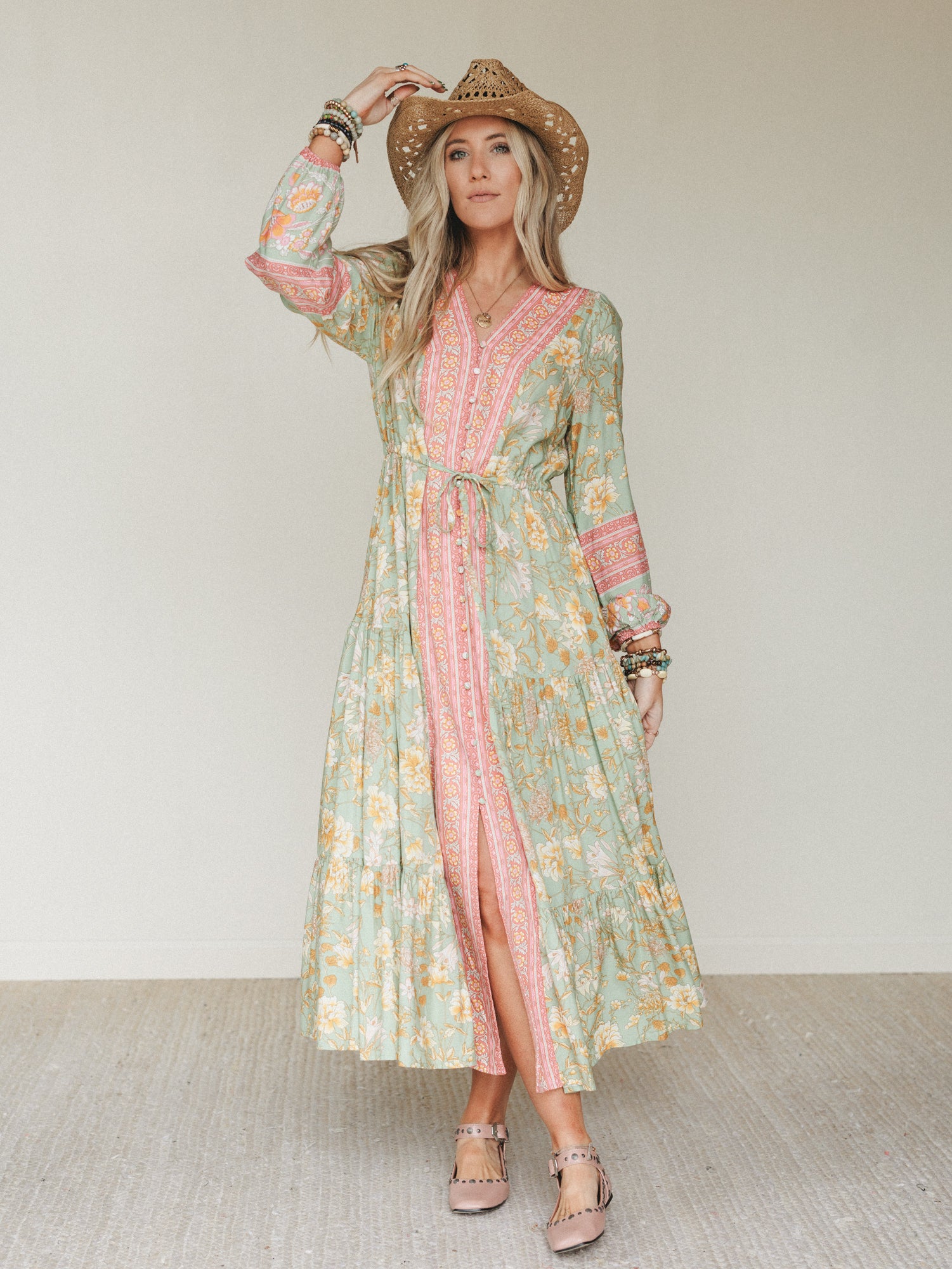 Lost in The Wind Maxi Dress - Sage - Image 2