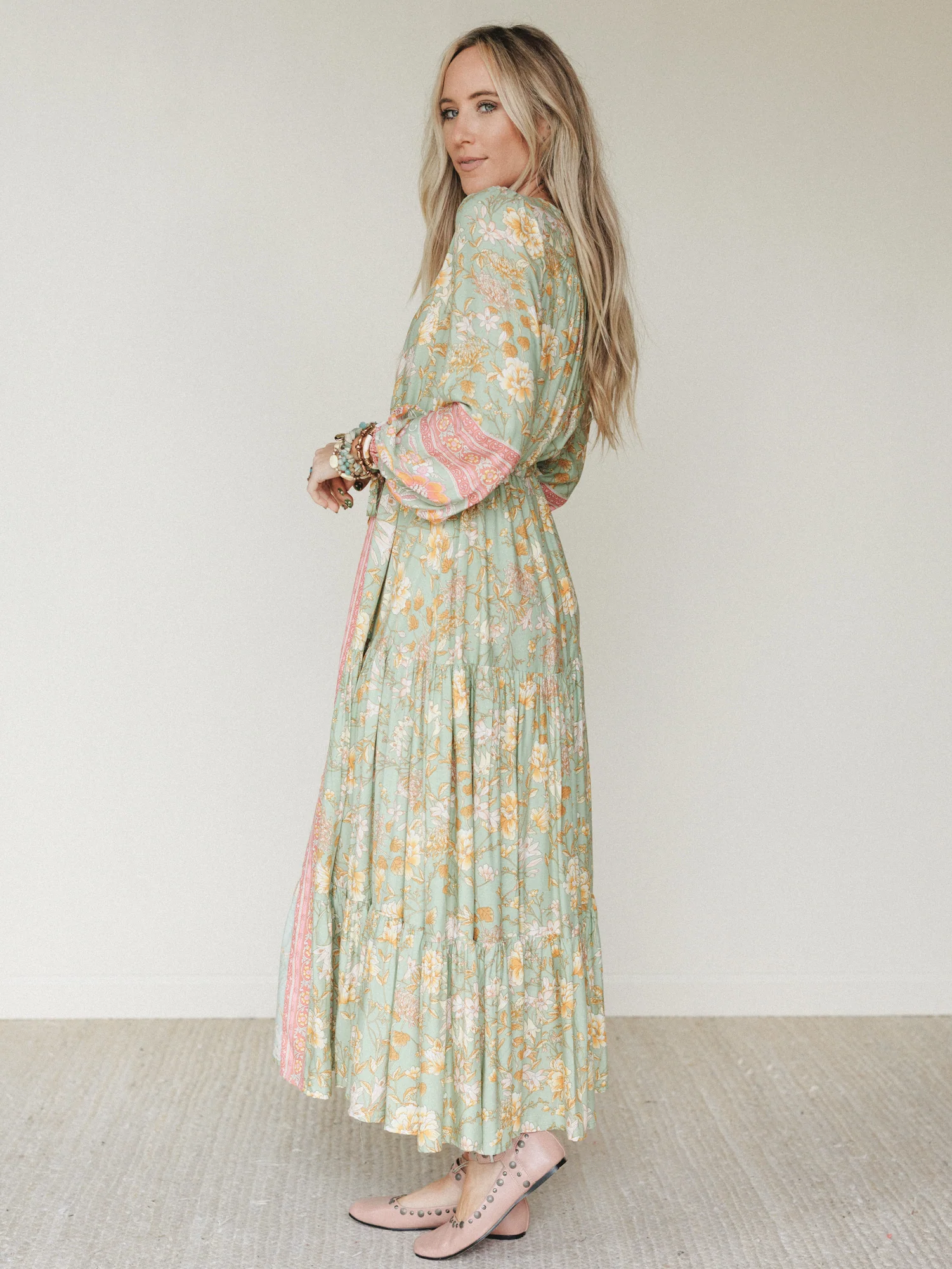 Lost in The Wind Maxi Dress - Sage - Image 5