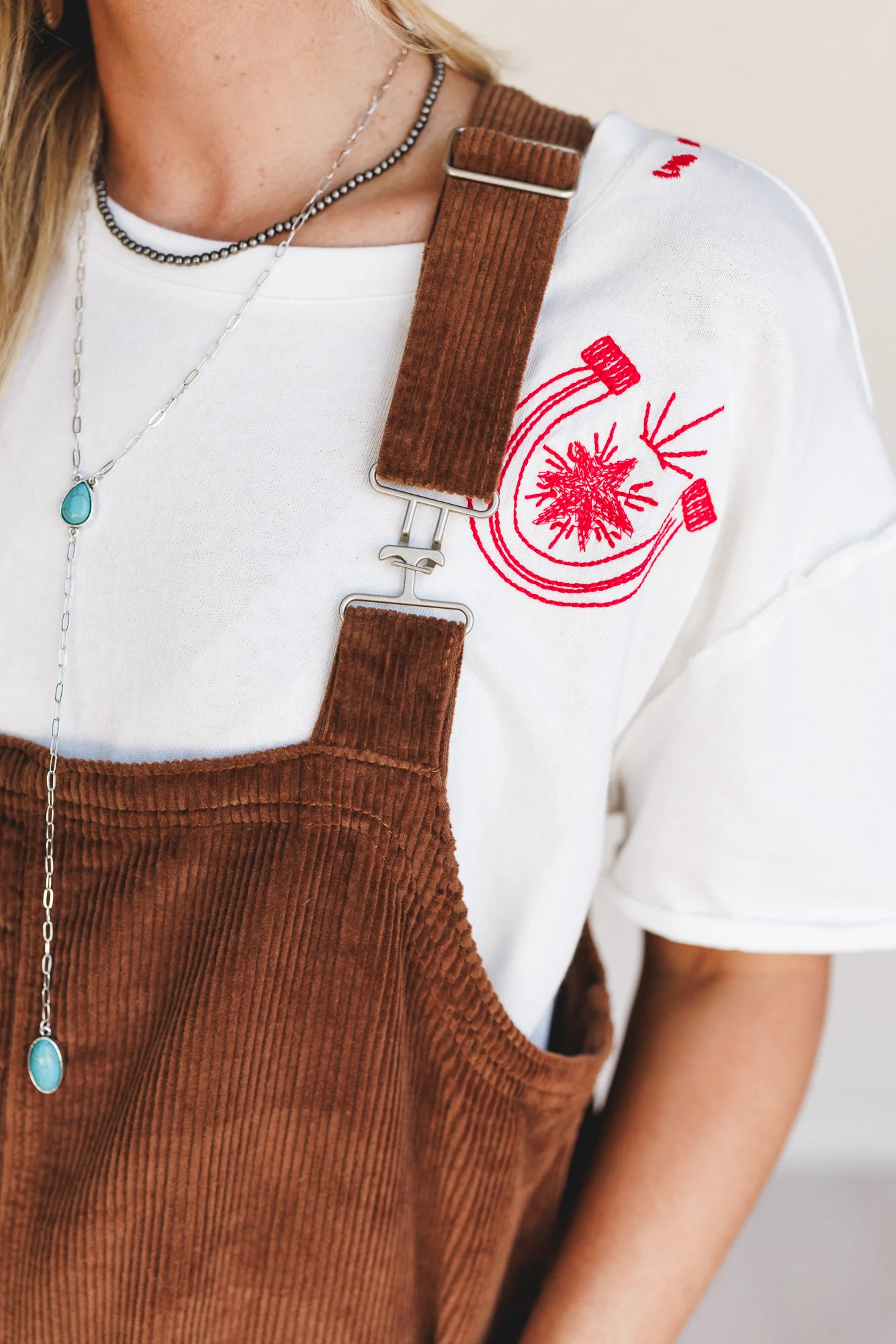 Lou Lou Overalls Dress - Camel - Image 3