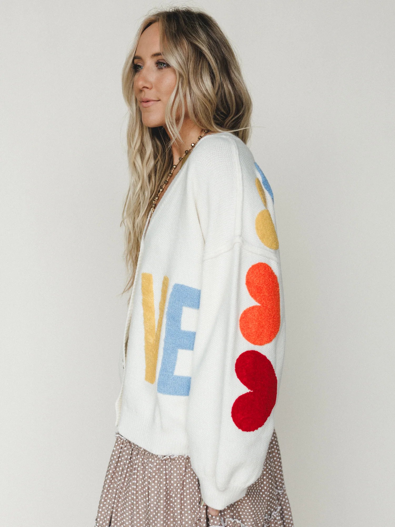 Love Catcher Cardigan - Ivory - Image 5