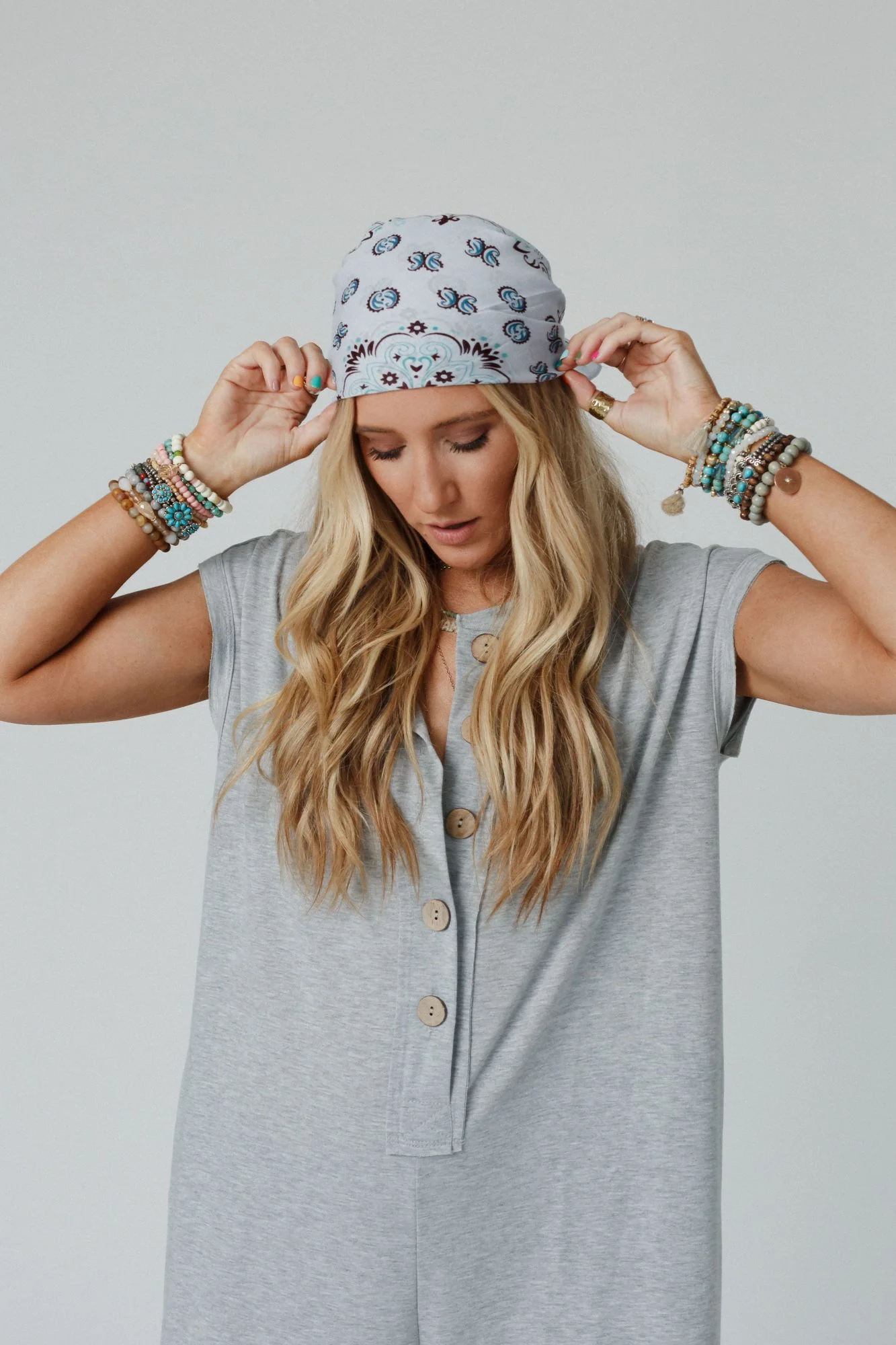 Love Full Paisley Bandana - Blue - Image 3