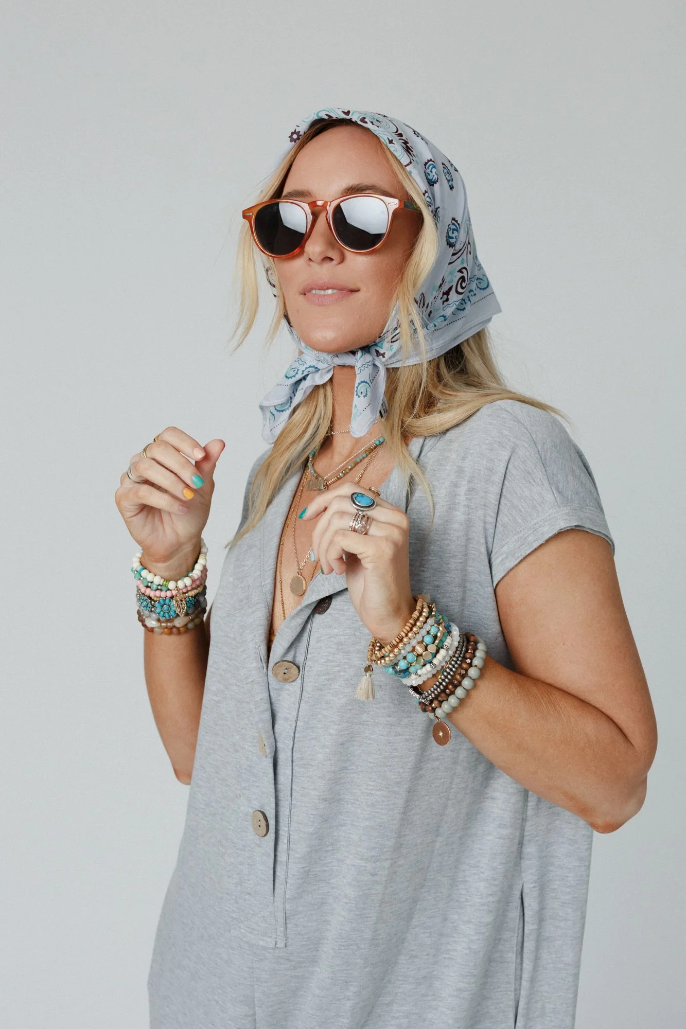 Love Full Paisley Bandana - Blue - Image 8