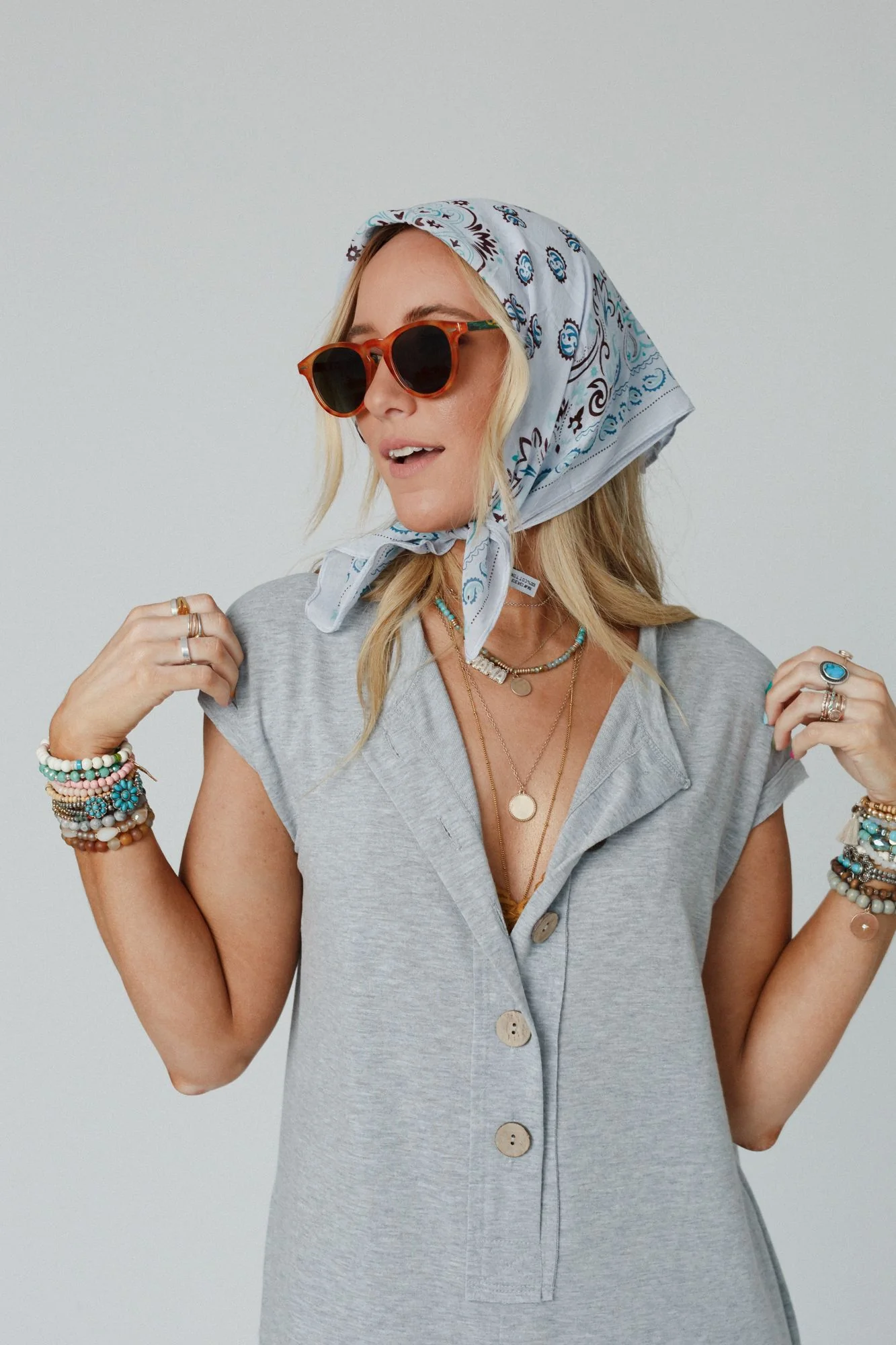 Love Full Paisley Bandana - Blue - Pre Order