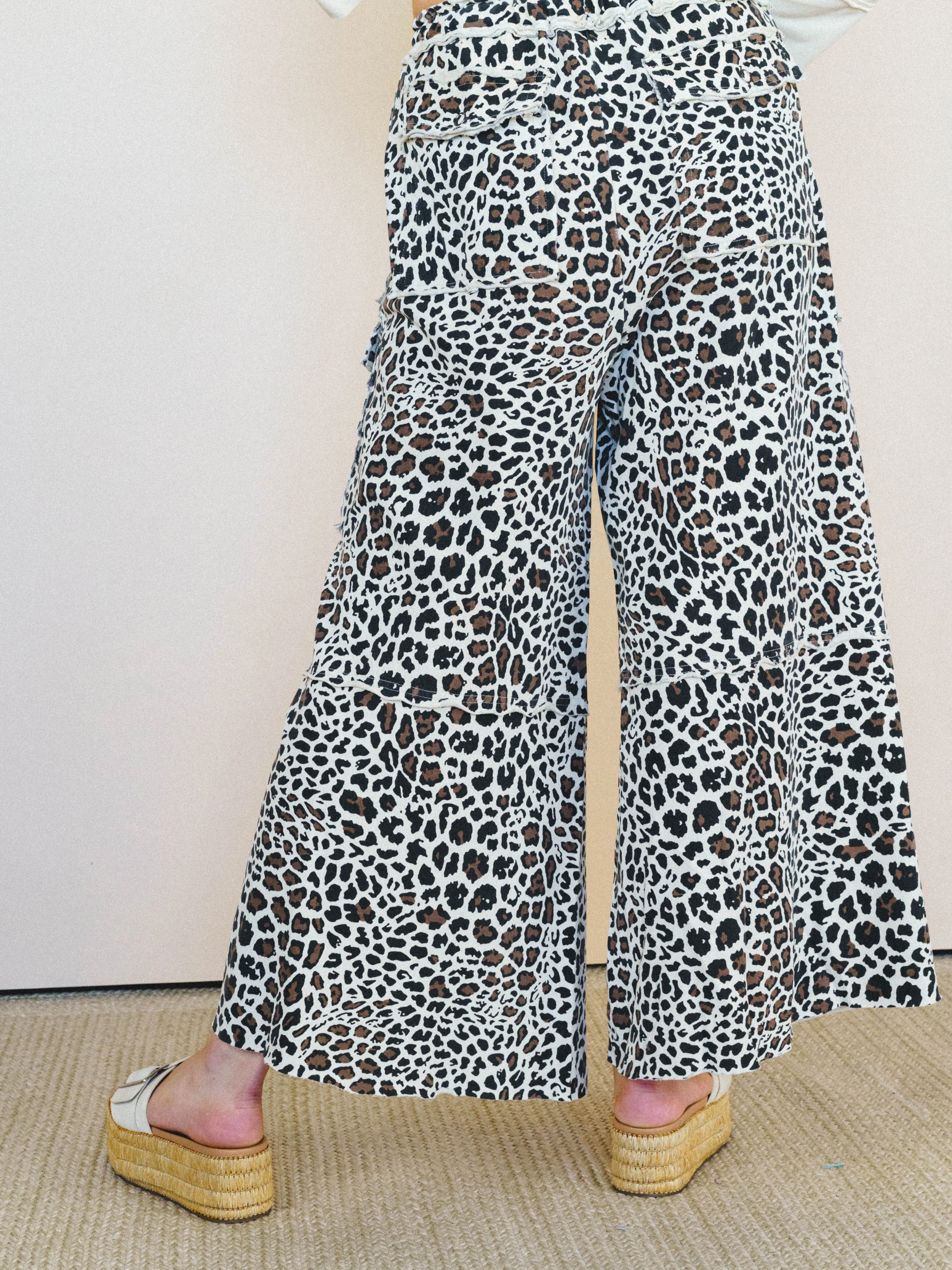 Lucky One Animal Print Cargo Pants - Natural - Image 2