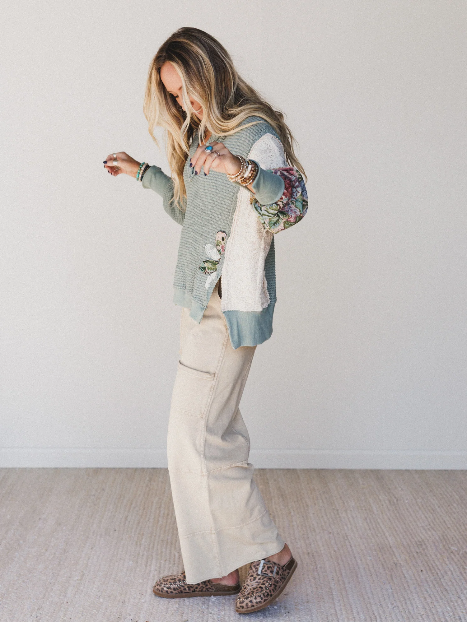 Lucky One Wide Leg Full Pant - Taupe - Image 3