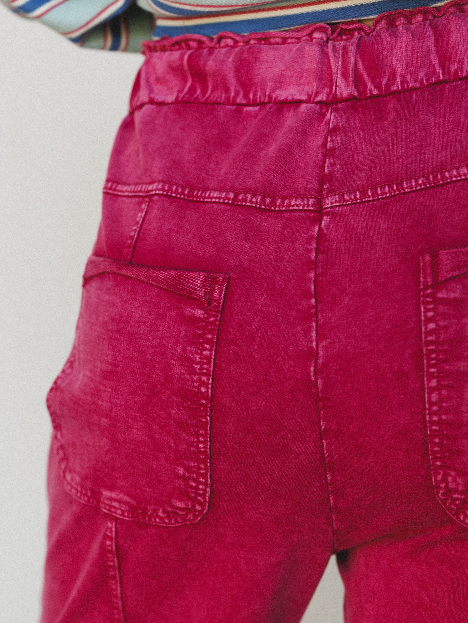 Lucky One Wide Leg Pant - Burgundy - Image 4