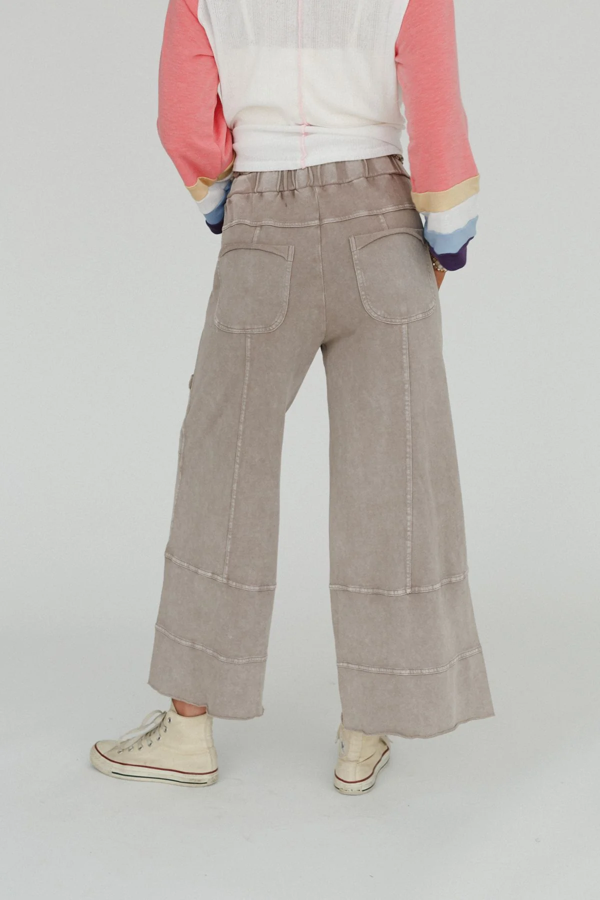 Lucky One Wide Leg Pant - Mocha - Image 4