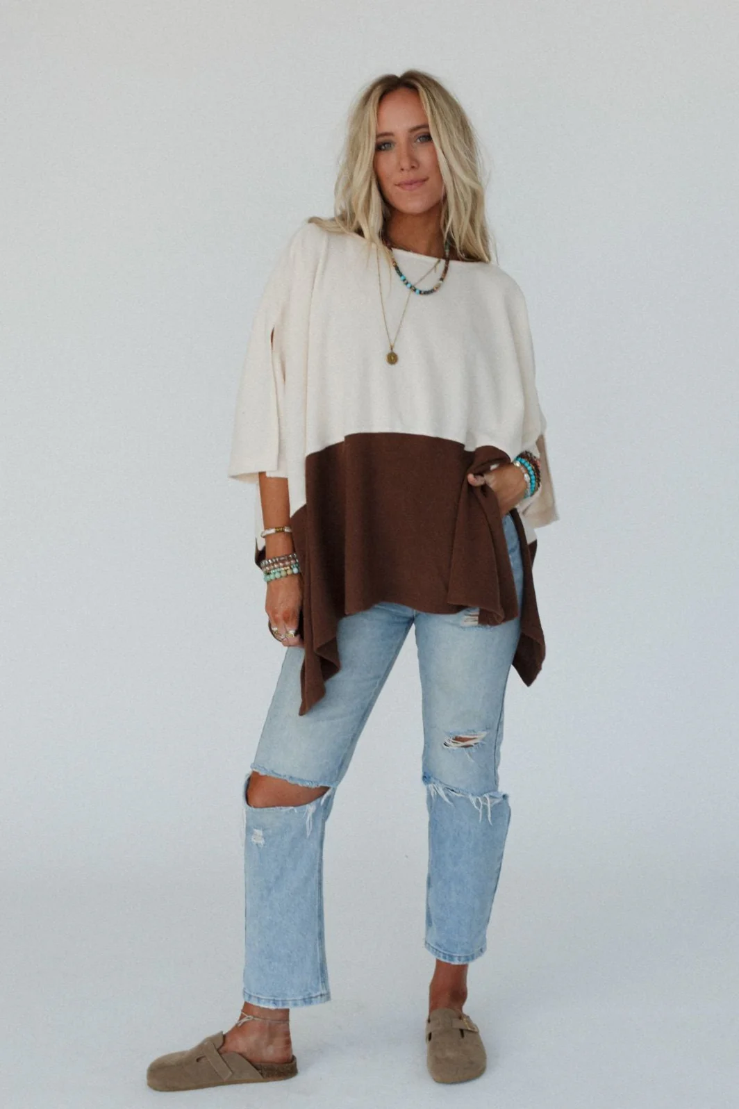 The Nest Lucky Shadow Top - Cream Brown - Image 4
