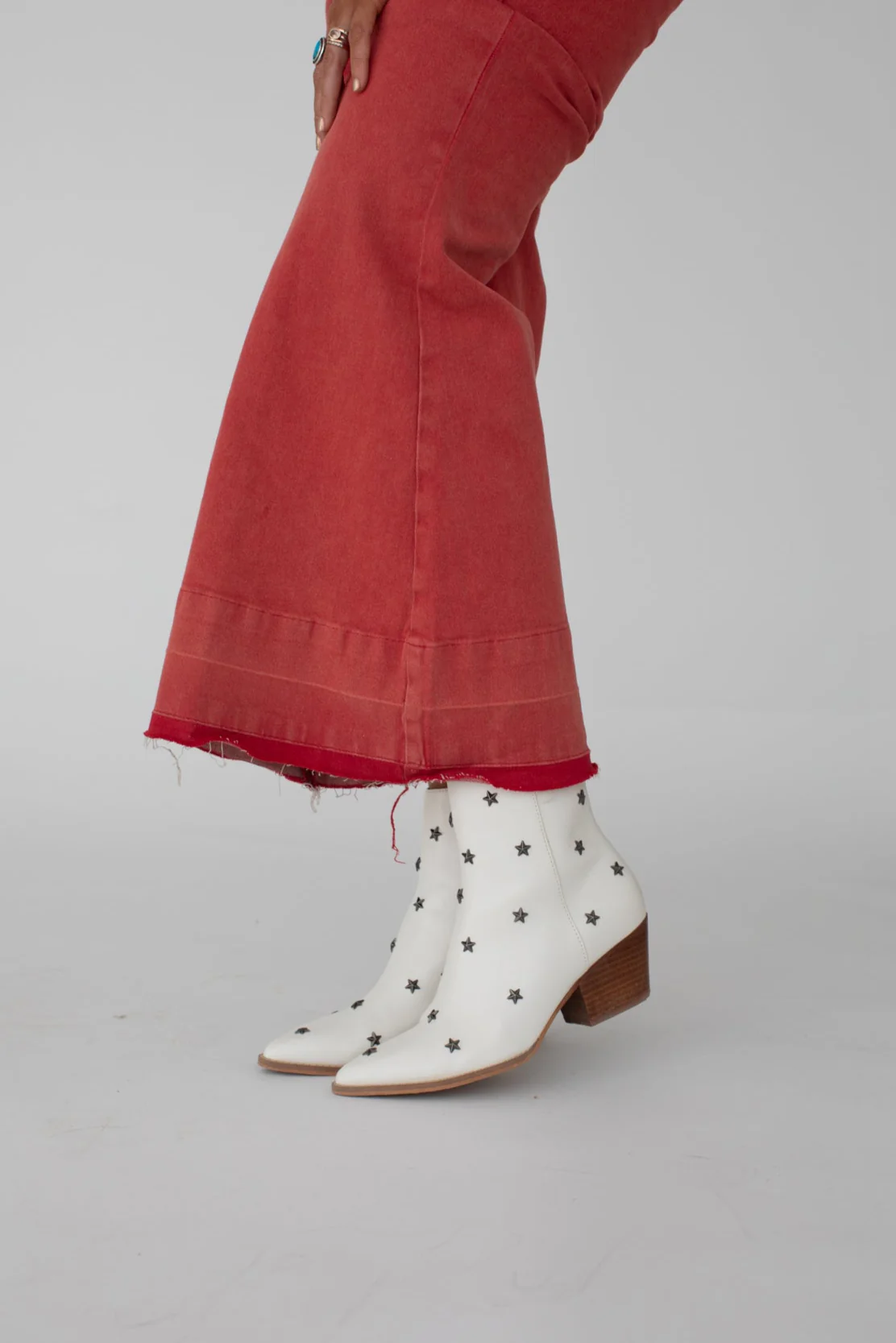Lulu Star Studded Boots - White - Image 3