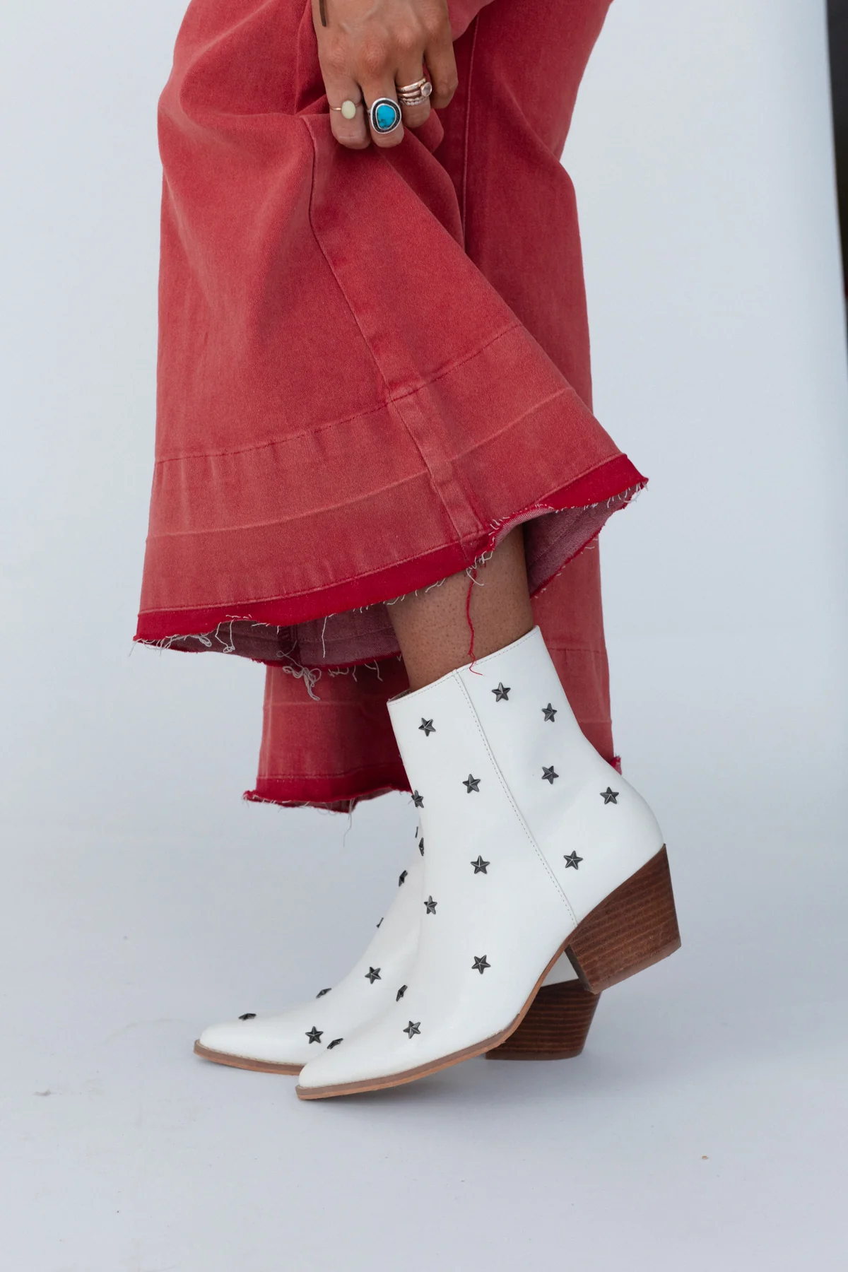 Lulu Star Studded Boots - White - Image 5