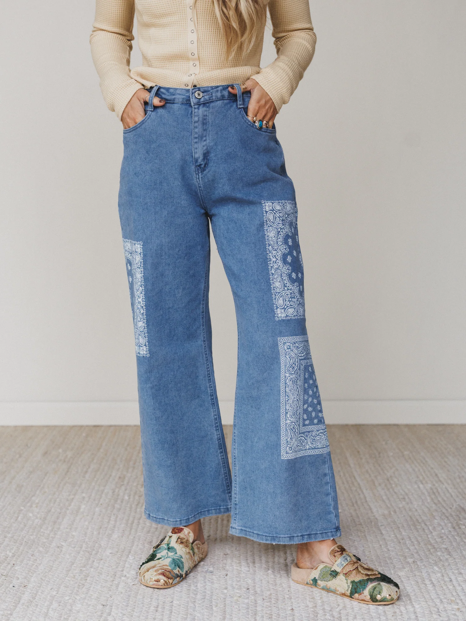Madden Wide Leg Jeans - Denim - Image 2