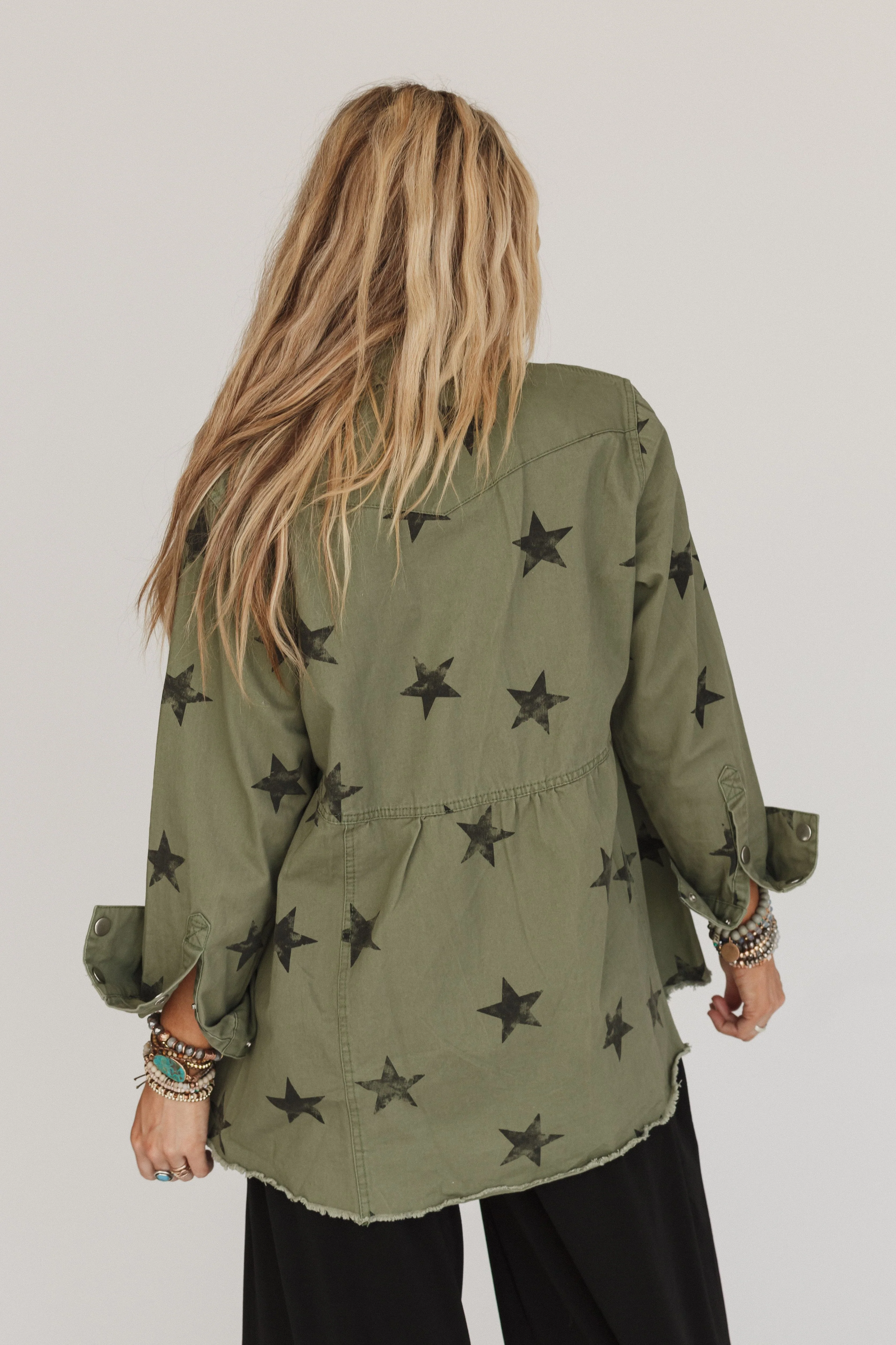 Made Of Stars Baby Doll Jacket - Olive - Image 4