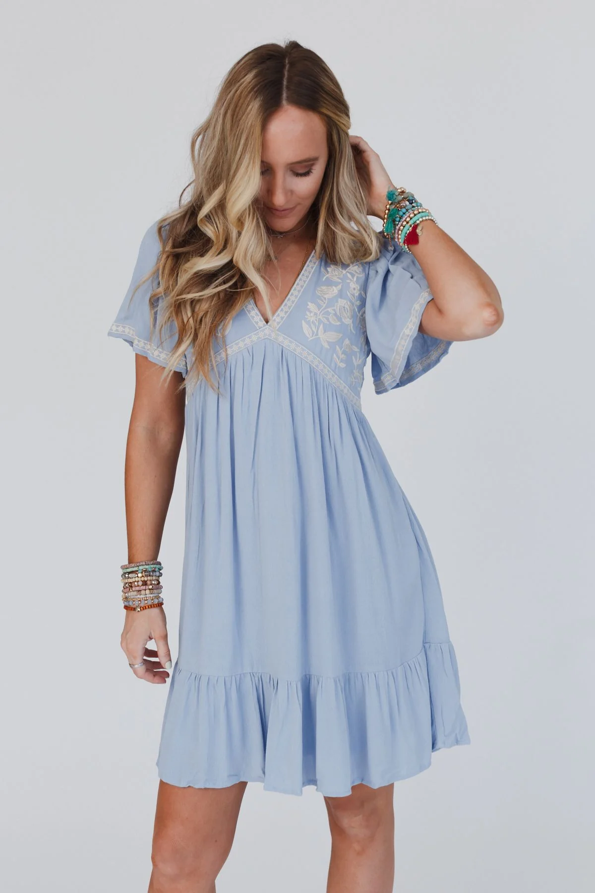 Magdaline Mini Dress - Blue - Image 2
