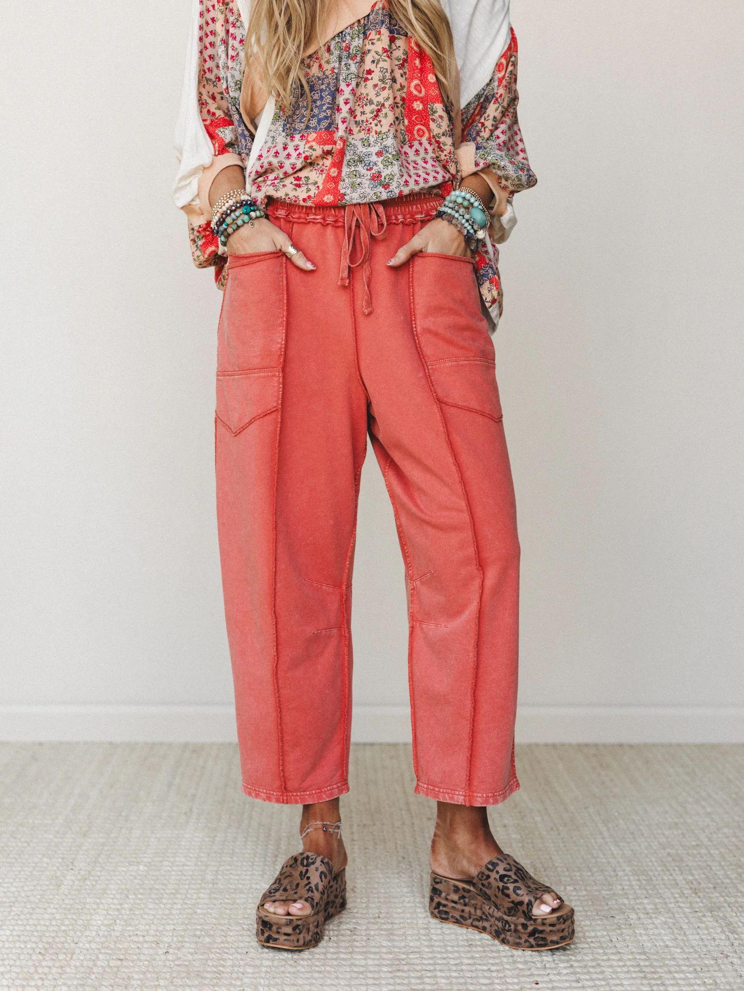 Magnolia Barrel Pants - Brick
