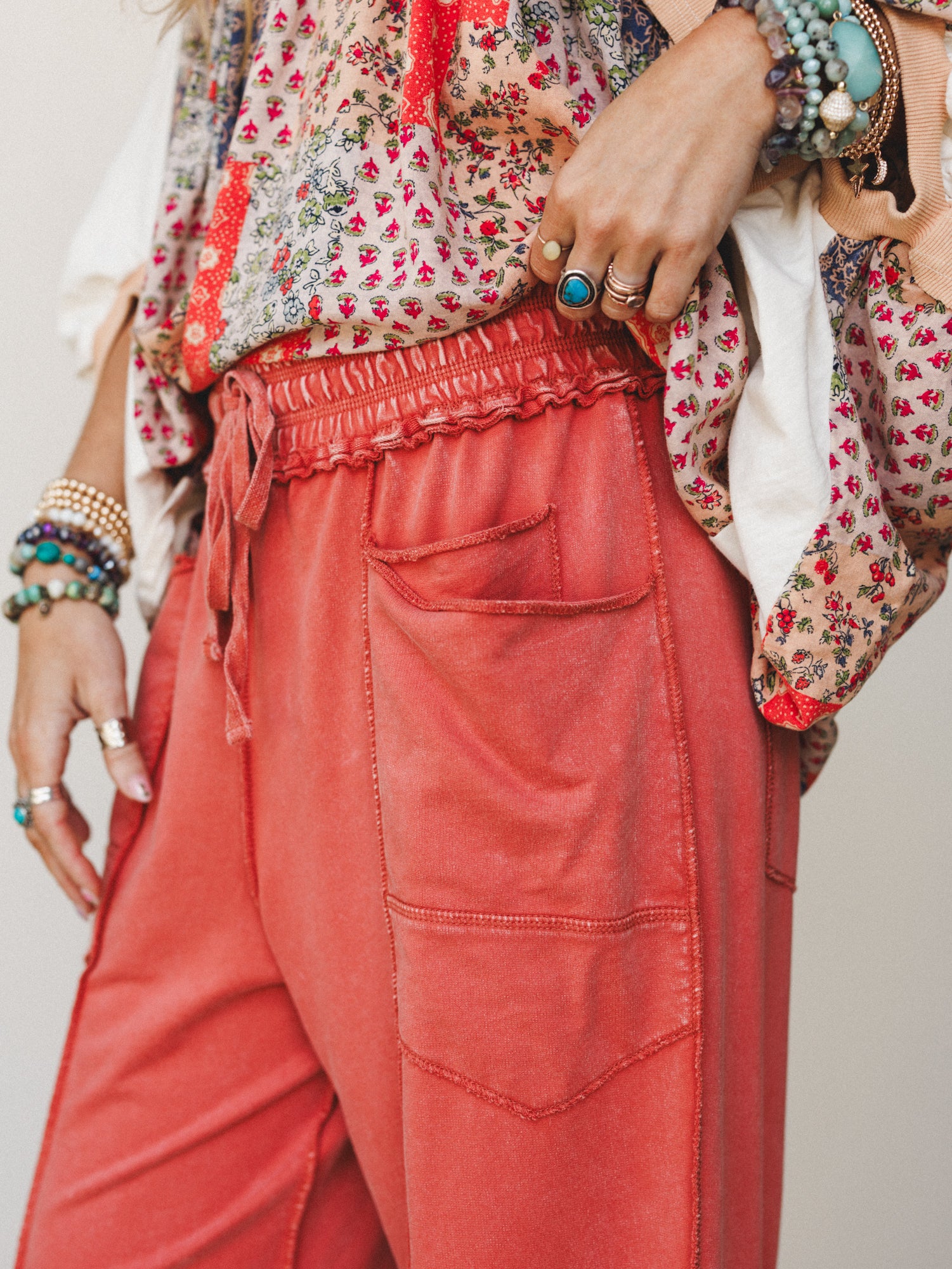 Magnolia Barrel Pants - Brick - Image 3