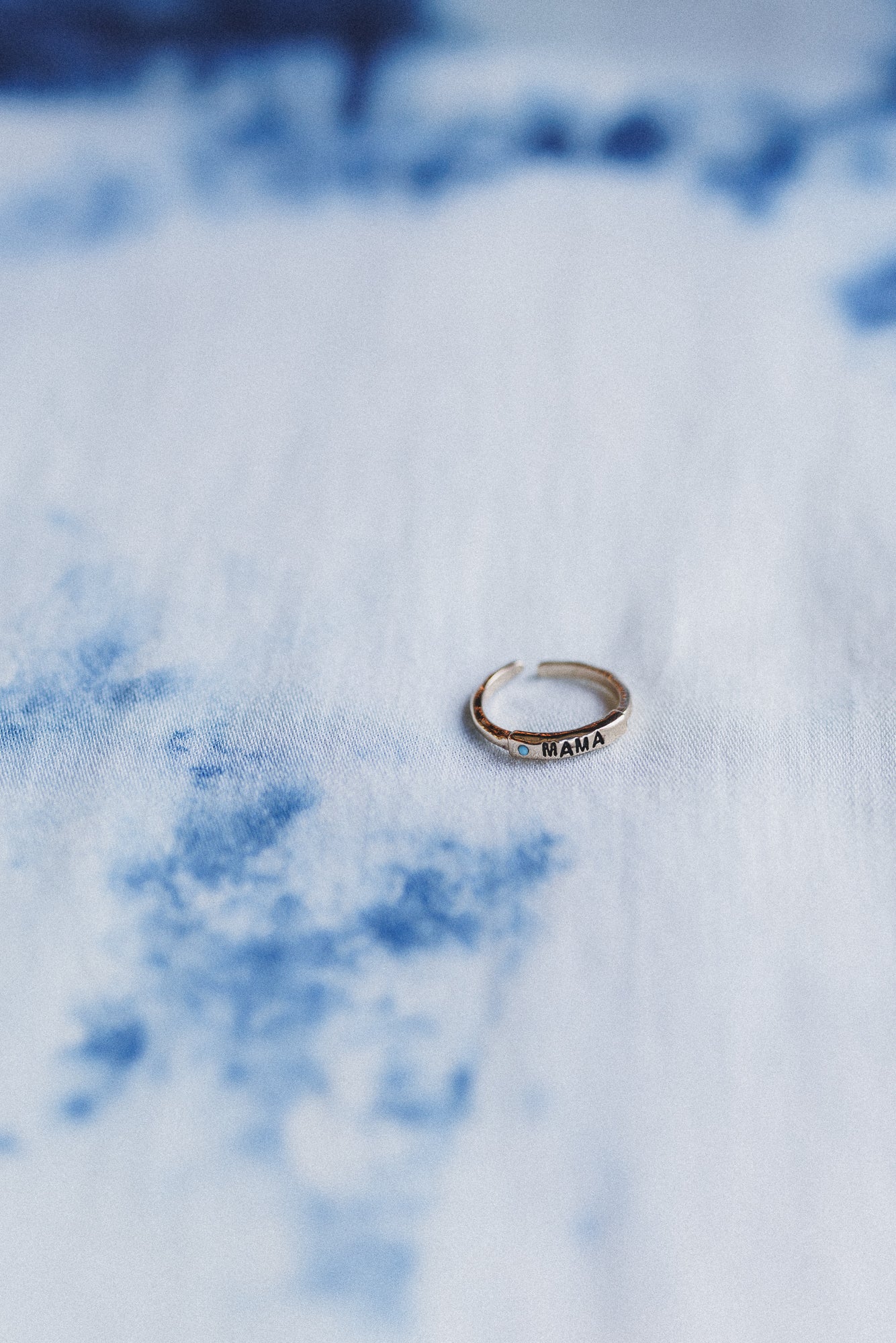Mama Charm Adjustable Ring - Turquoise - Image 3