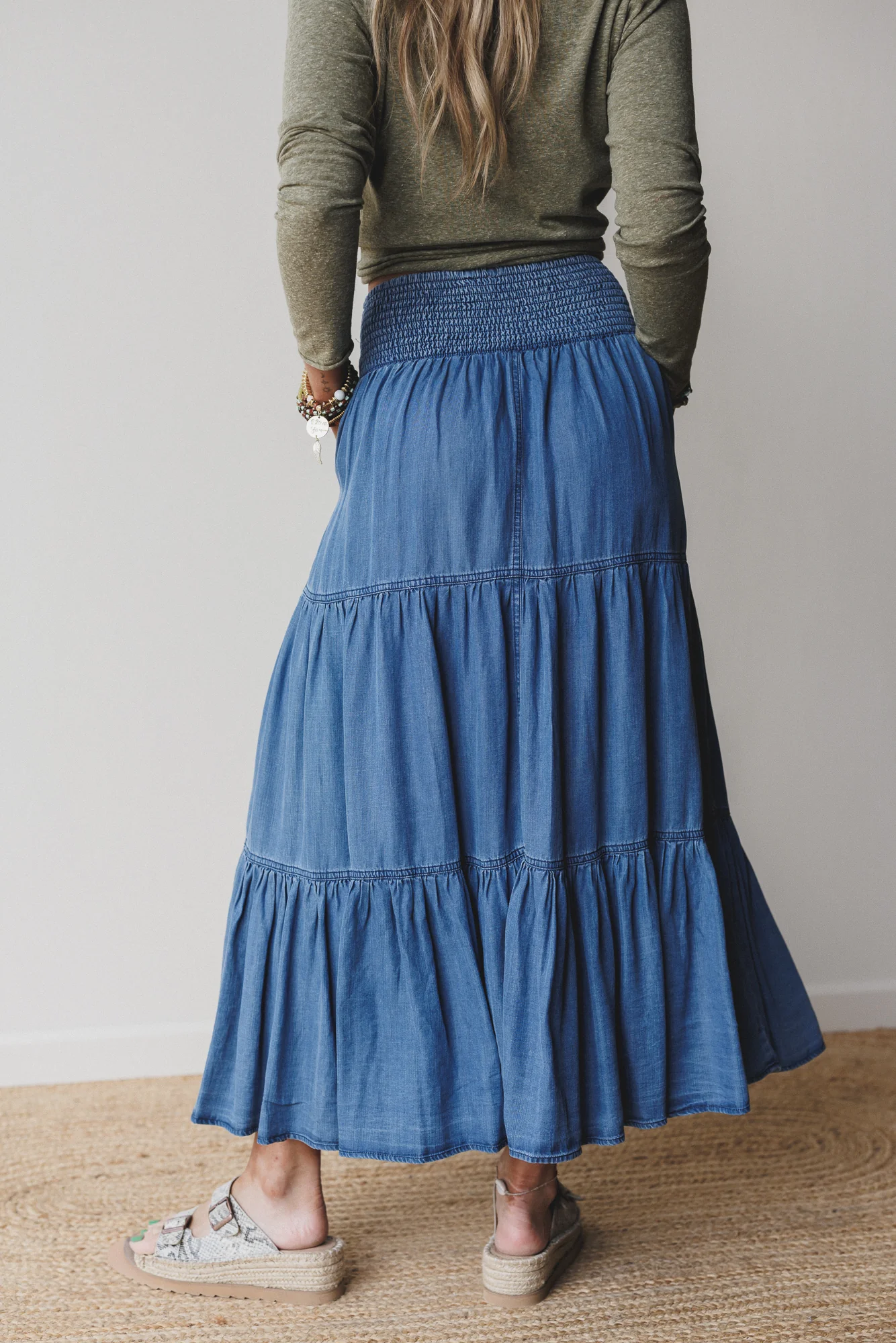 Meadow Blues Maxi Skirt - Denim - Image 5