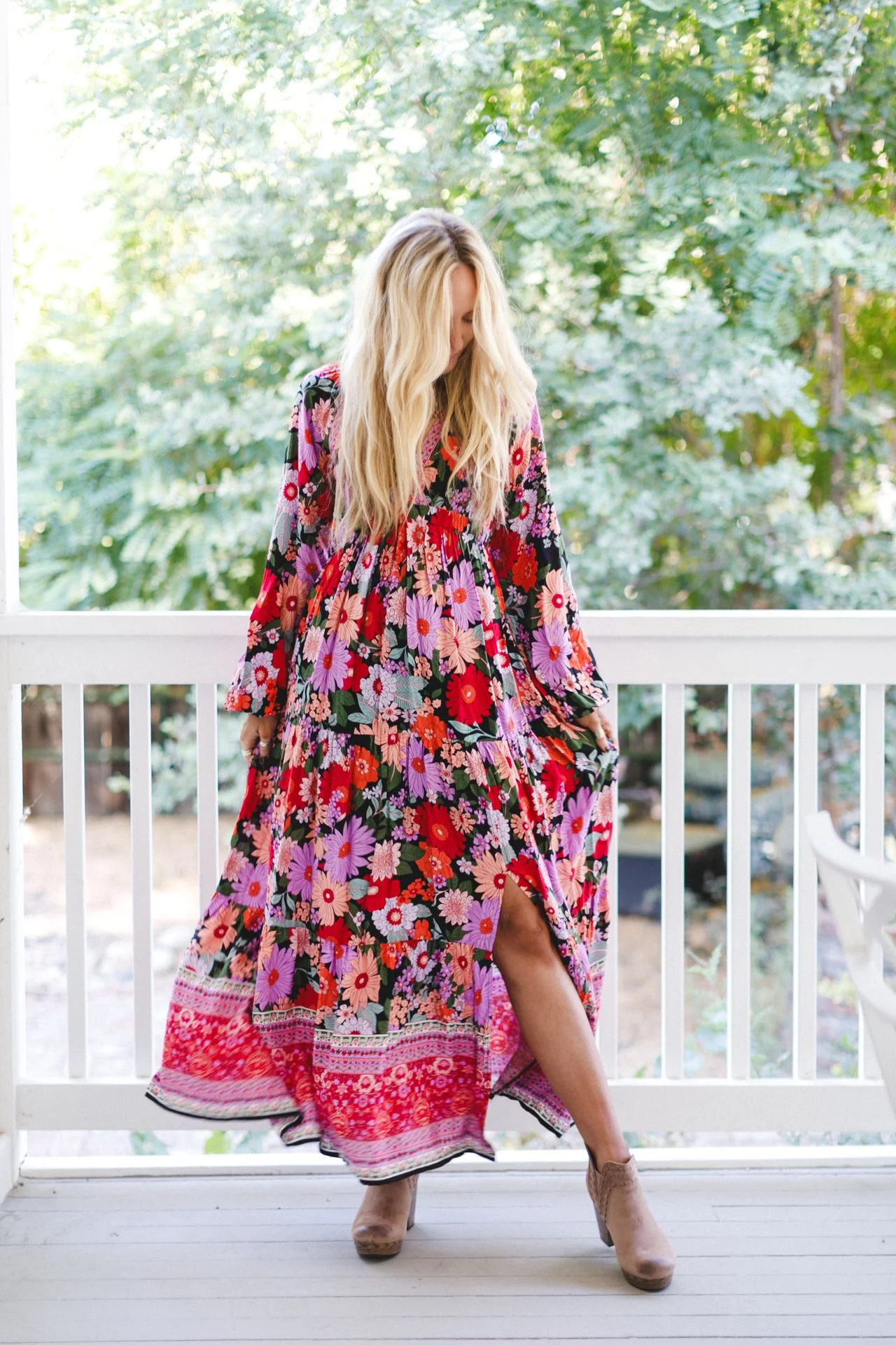 Meadow Edge Maxi Dress - Black Multi - Image 5