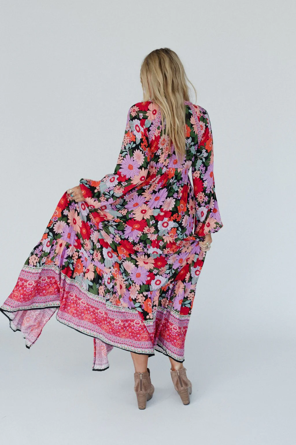 Meadow Edge Maxi Dress - Black Multi - Image 7