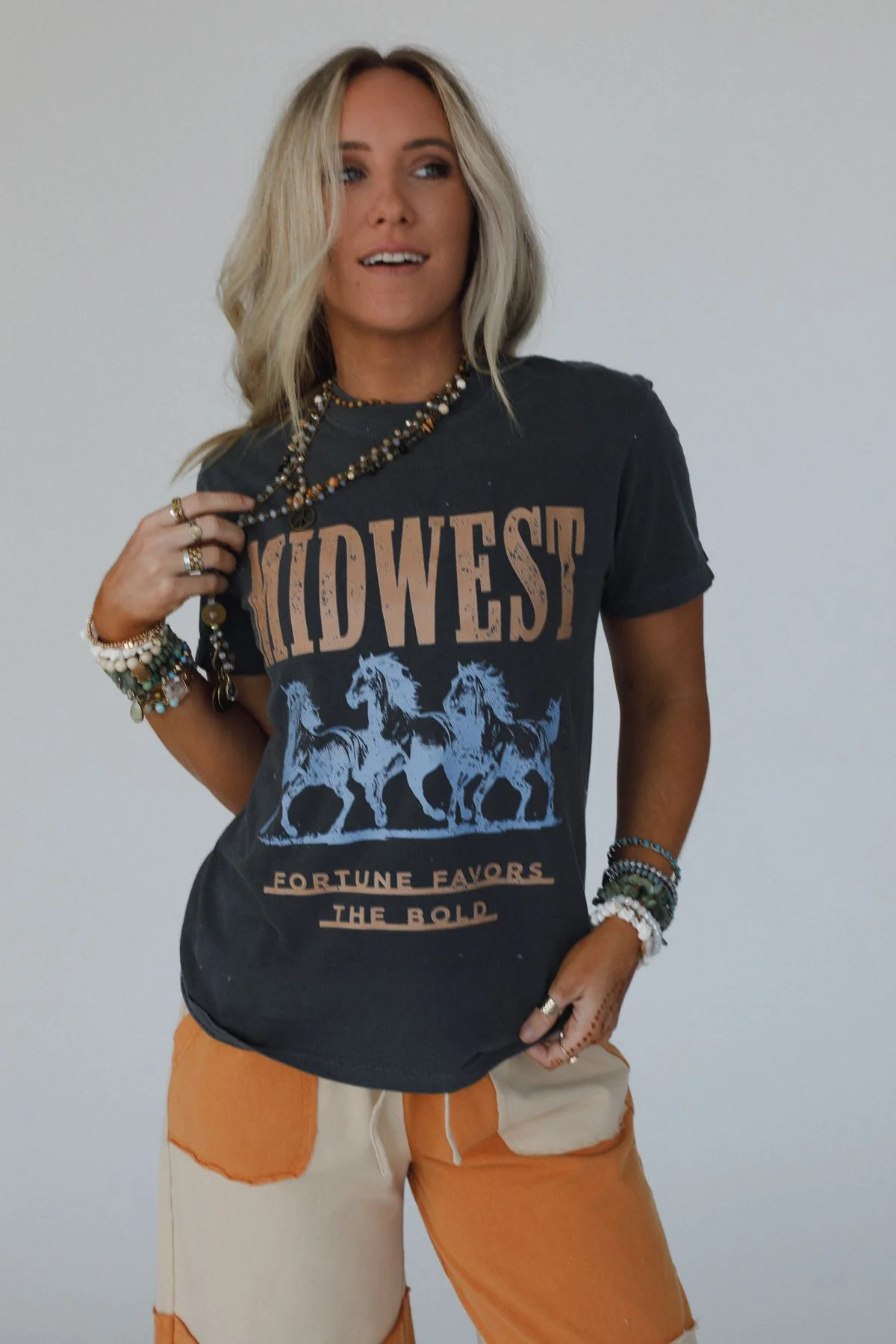 Midwest Fortune Graphic Tee - Pepper - Image 7